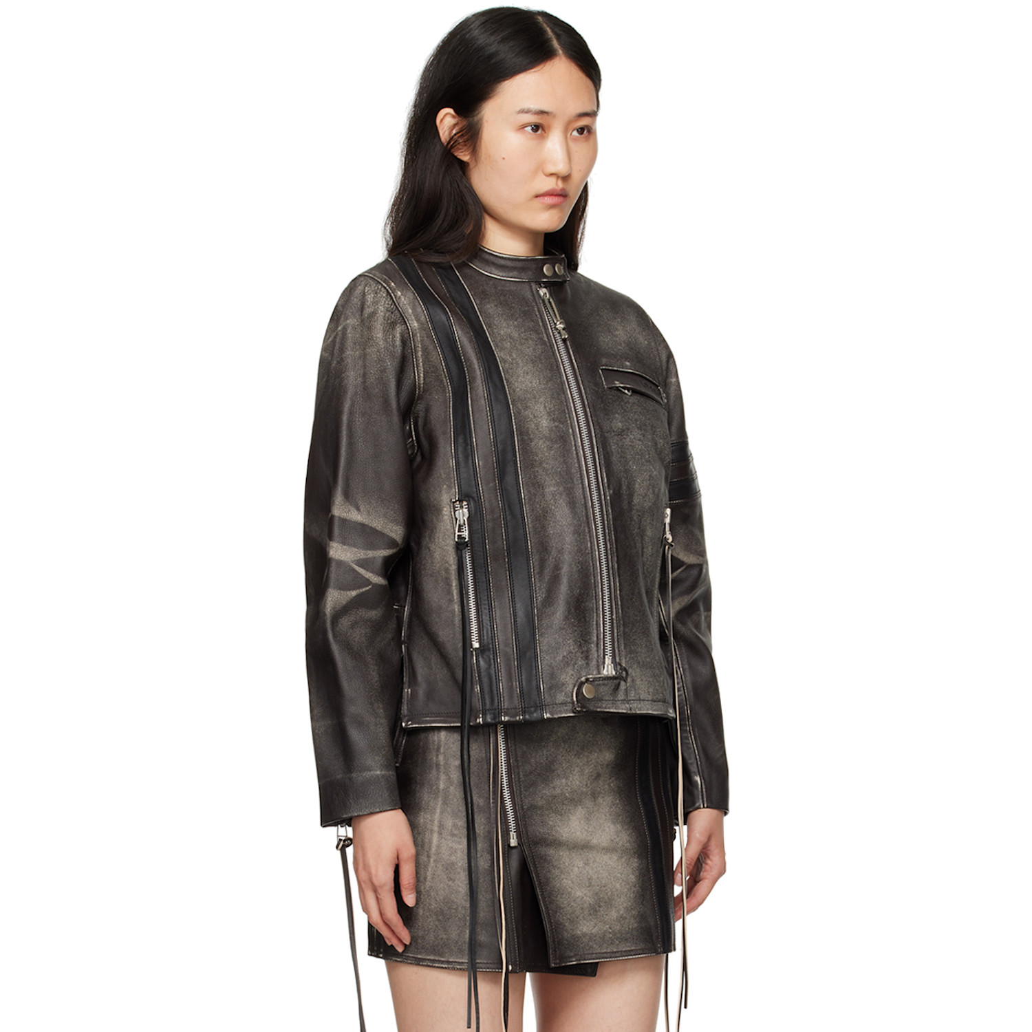  Eytys Ssense Exclusive Brown Damon Leather Jacket 