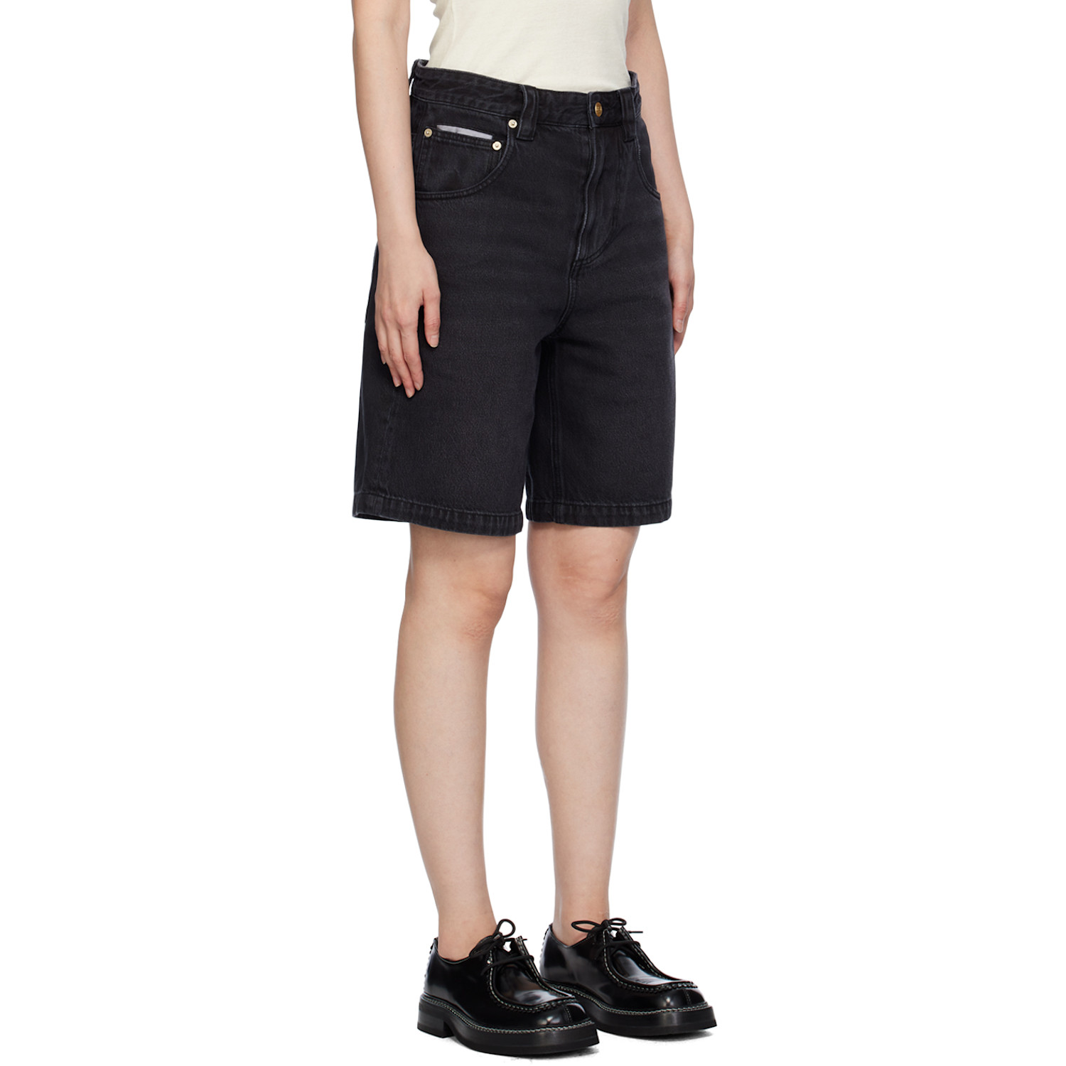  Eytys Ssense Exclusive Black Keanu Denim Shorts 