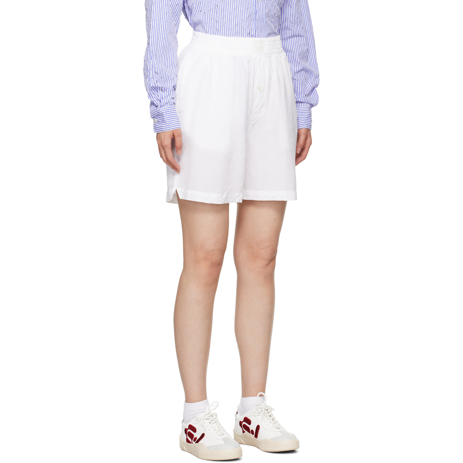  Eytys White Aniara Shorts 