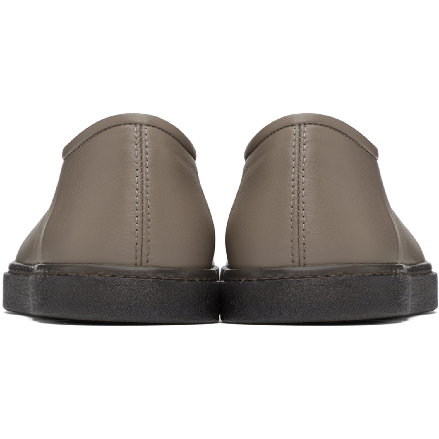  Lemaire Ssense Exclusive Gray Piped Slippers 