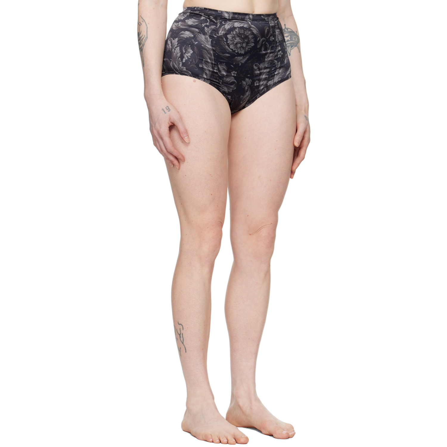  Versace Underwear Black Barocco Briefs 