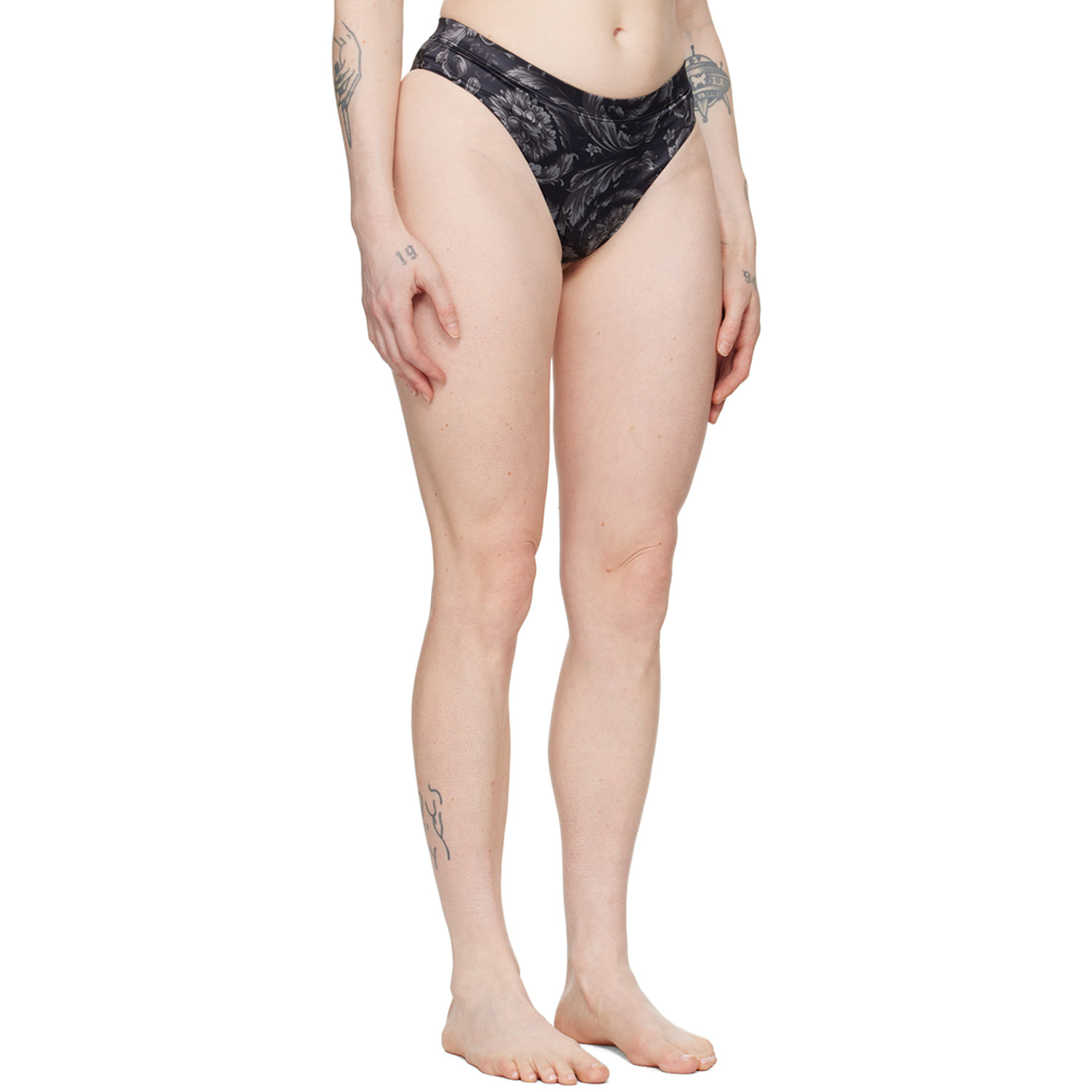  Versace Underwear Black Barocco Briefs 