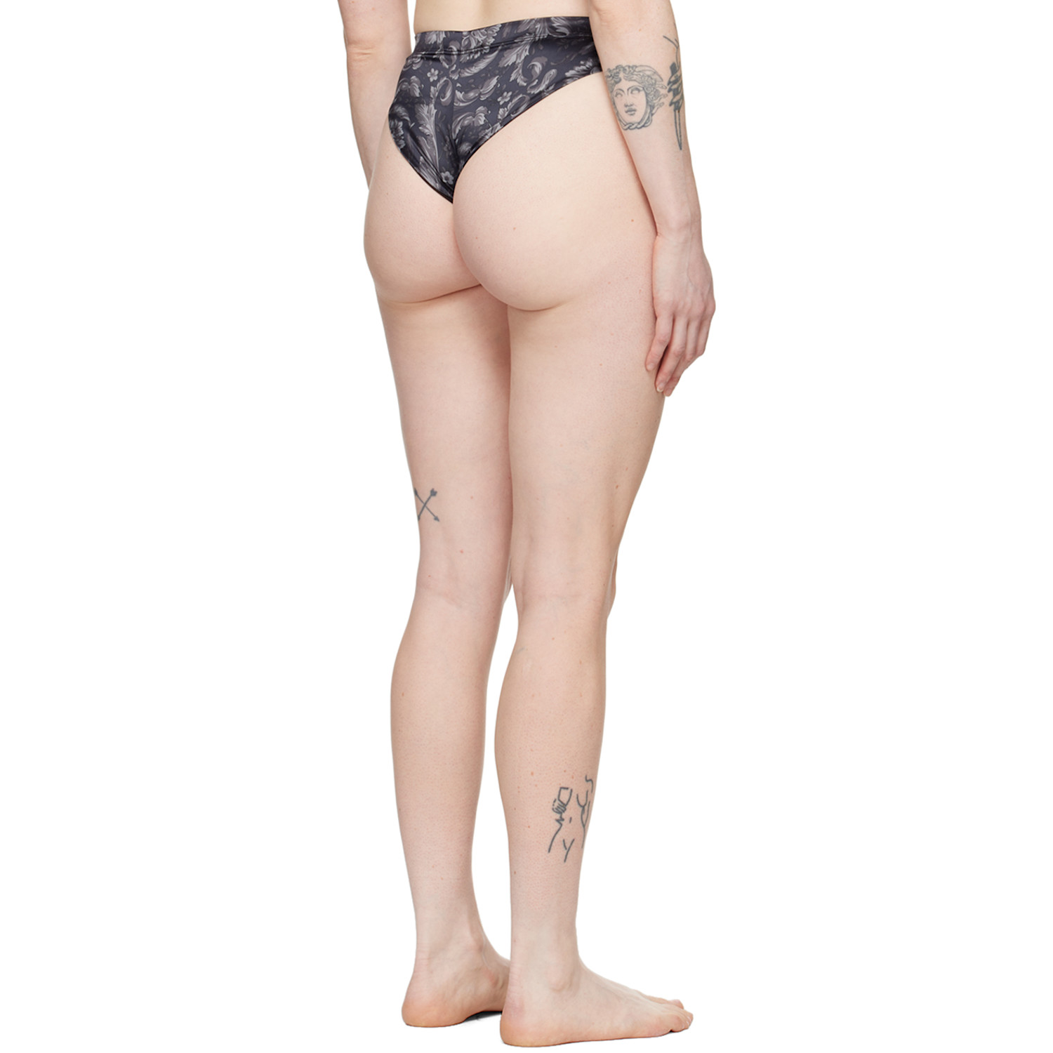  Versace Underwear Black Barocco Briefs 