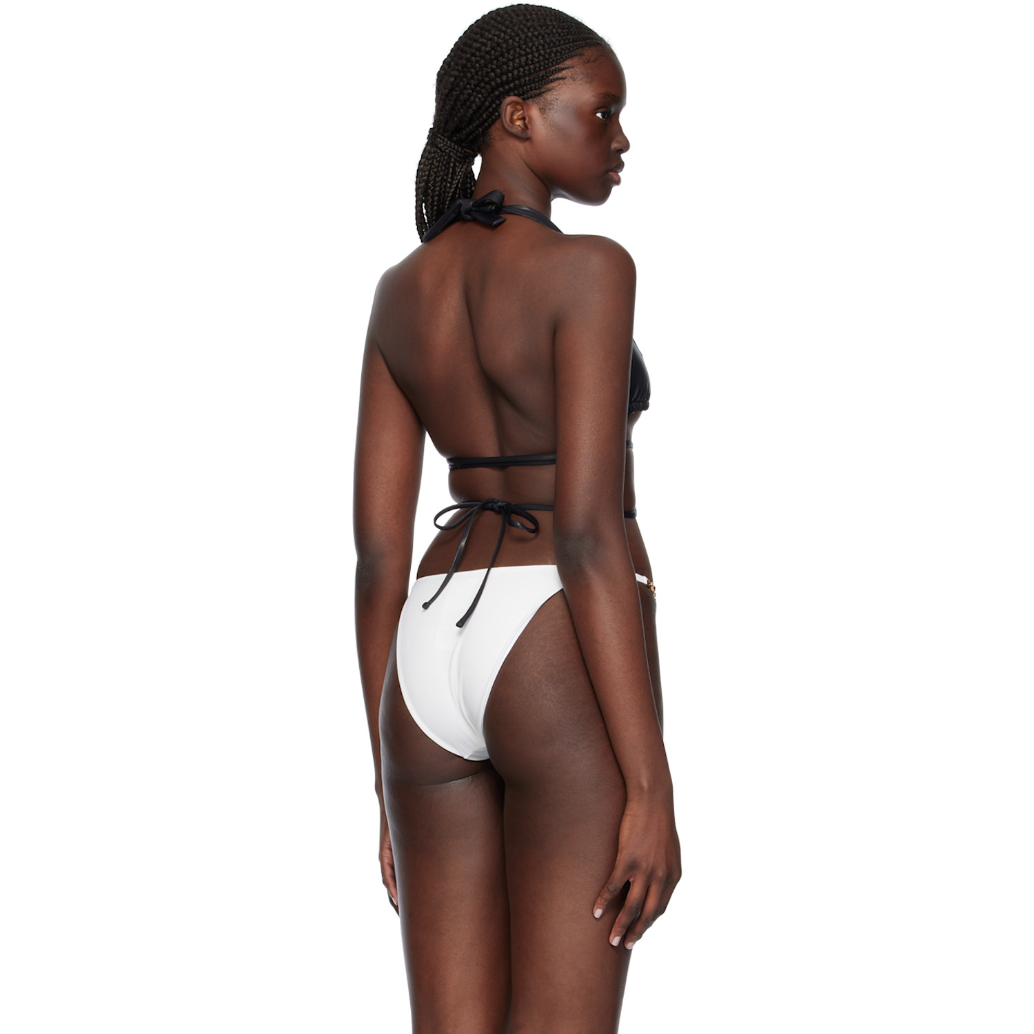 Versace Underwear Black Greca Bikini Top 