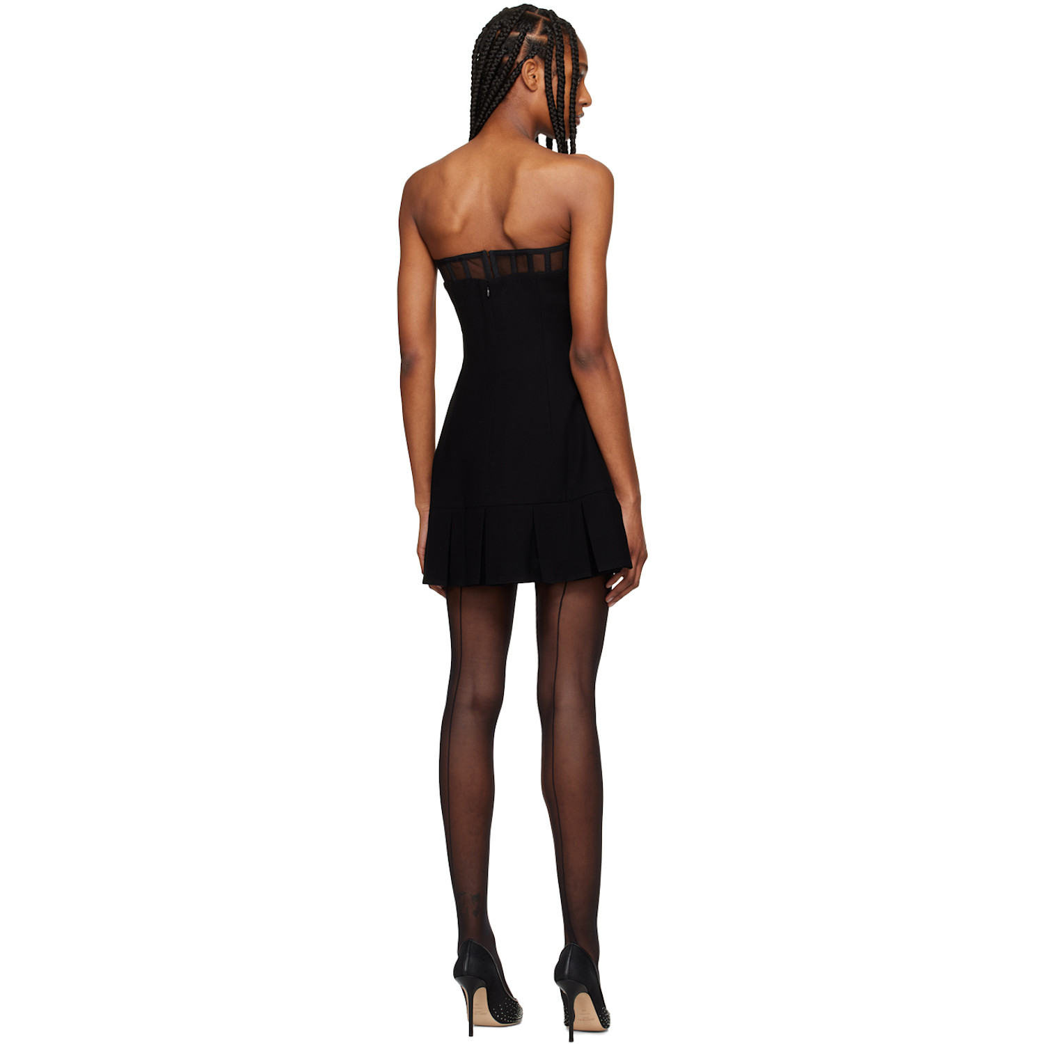  Mônot Black Layered Minidress 