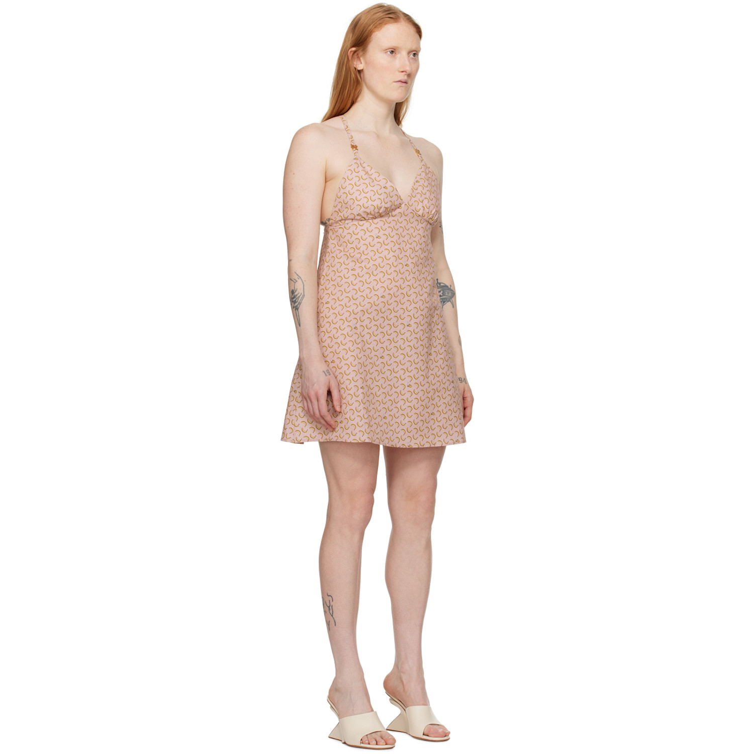  Palm Angels Pink Banana Minidress 