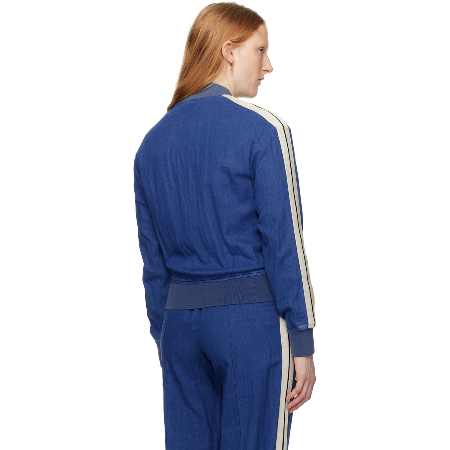  Palm Angels Blue Embroidered Track Jacket 