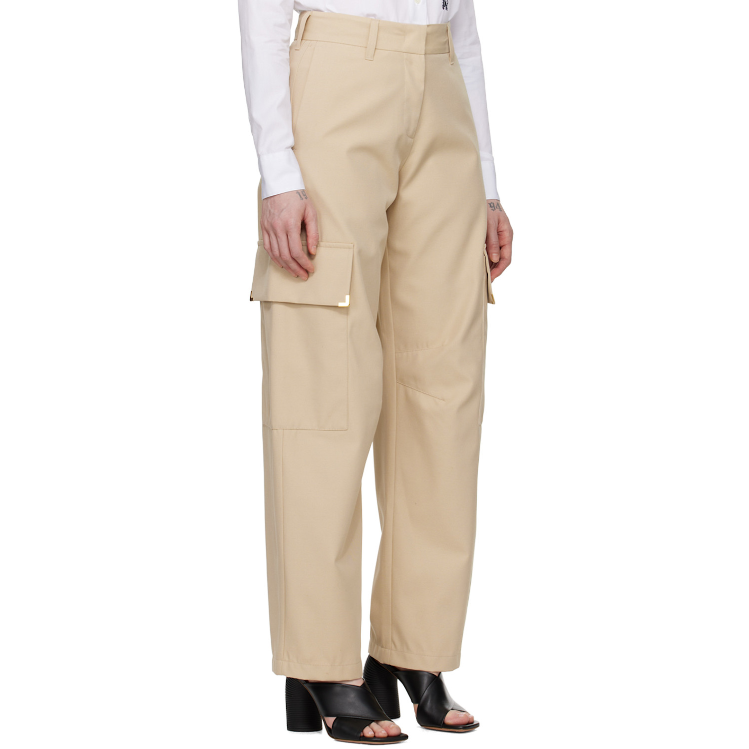  Palm Angels Beige Pocket Trousers 