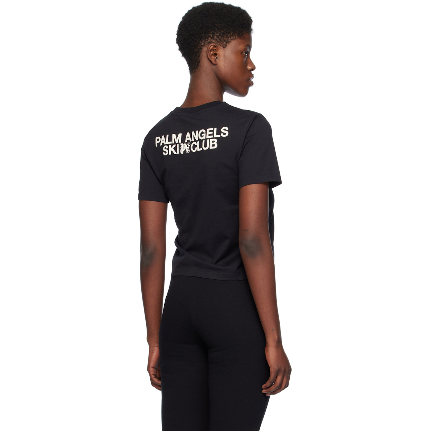  Palm Angels Black 'ski Club' T-shirt 