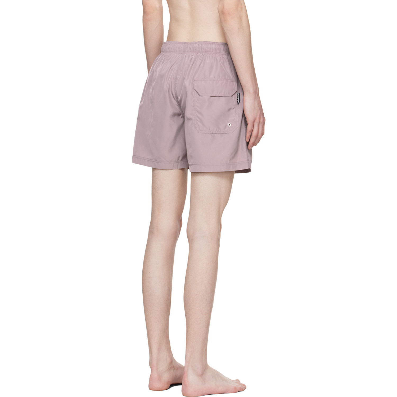  Palm Angels Purple Embroidered Swim Shorts 