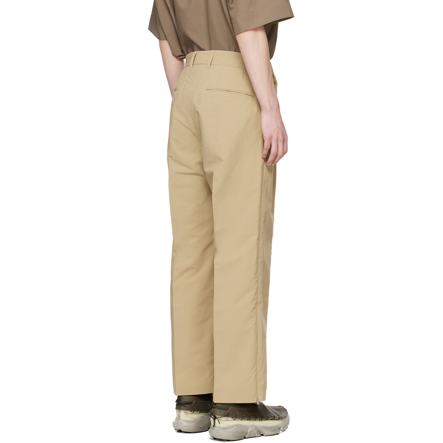  Meanswhile Beige Side Zip Trousers 