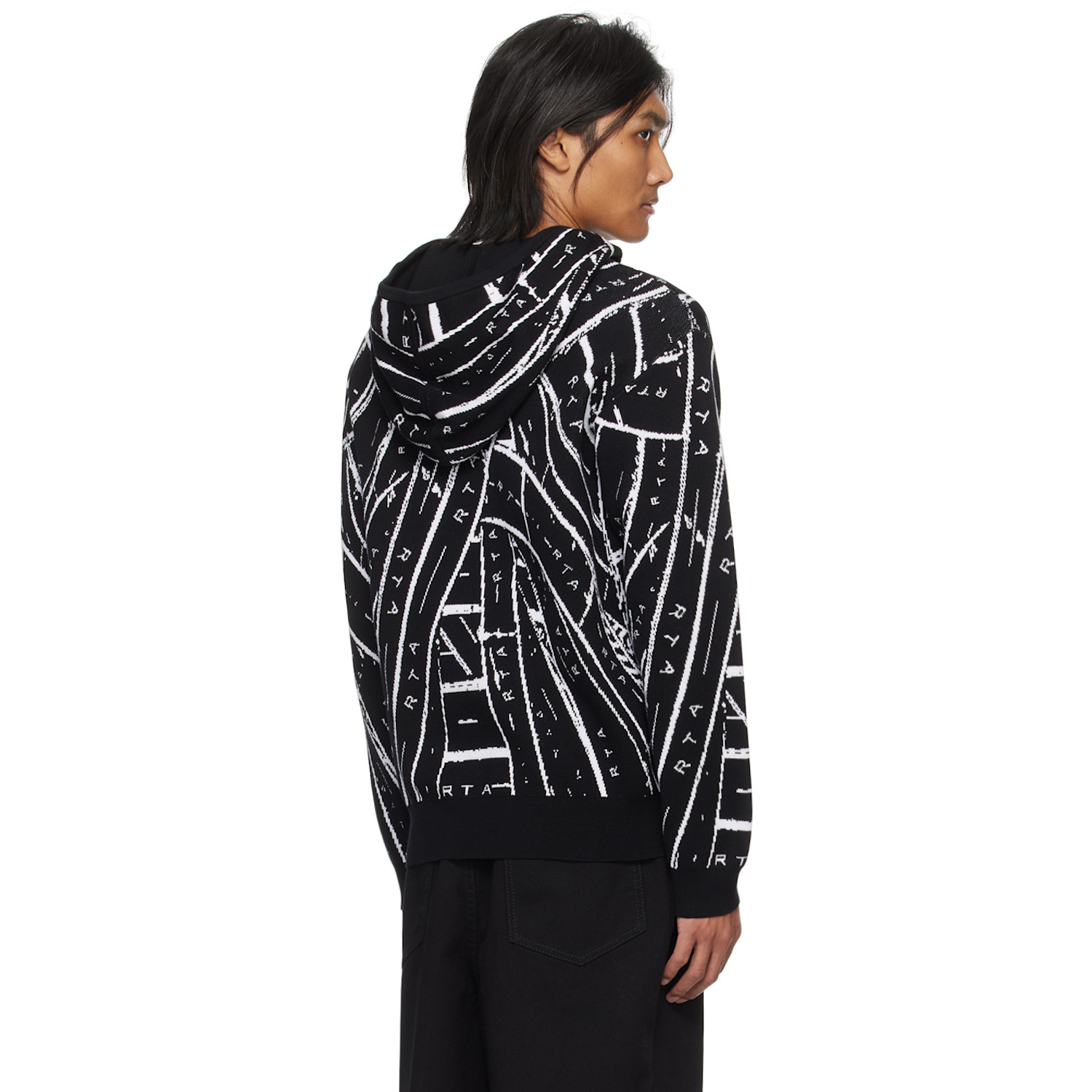 Rta Black Drawstring Hoodie 