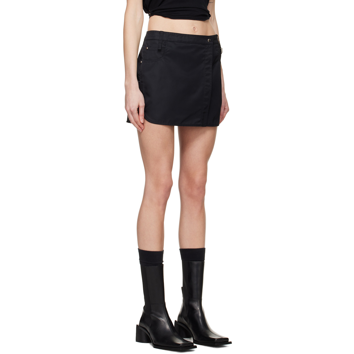  Wooyoungmi Black Wrap Miniskirt 