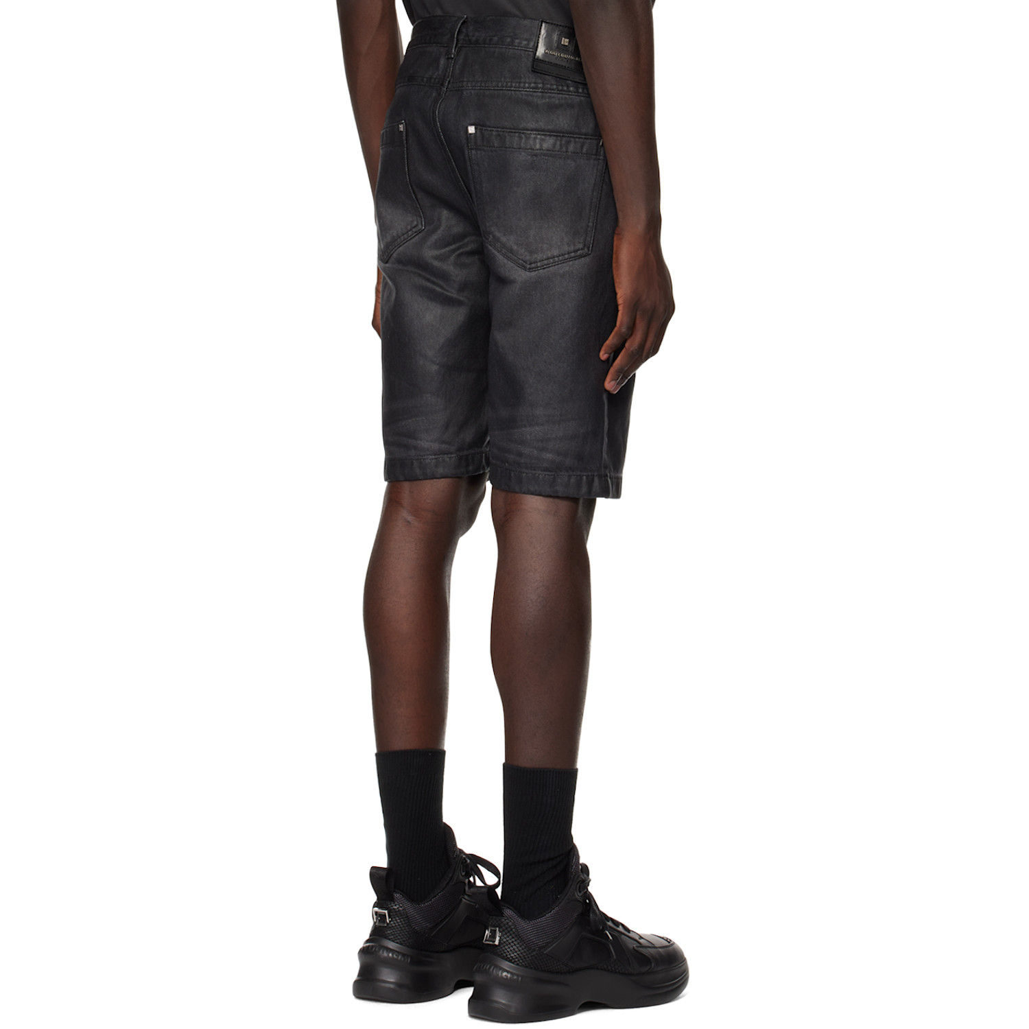  Wooyoungmi Black Faded Denim Shorts 