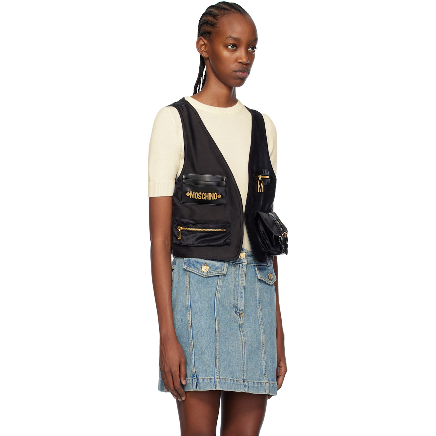  Moschino Black Heavy Vest 