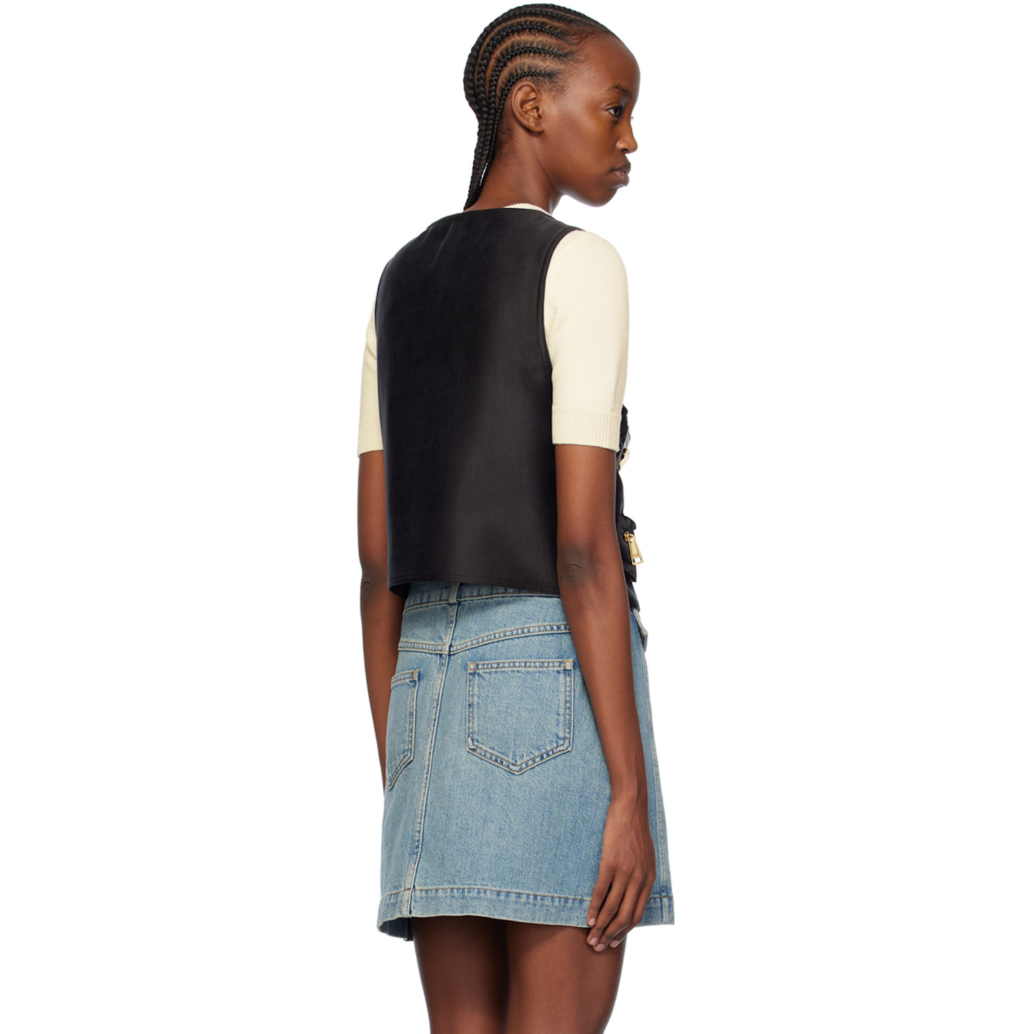  Moschino Black Heavy Vest 