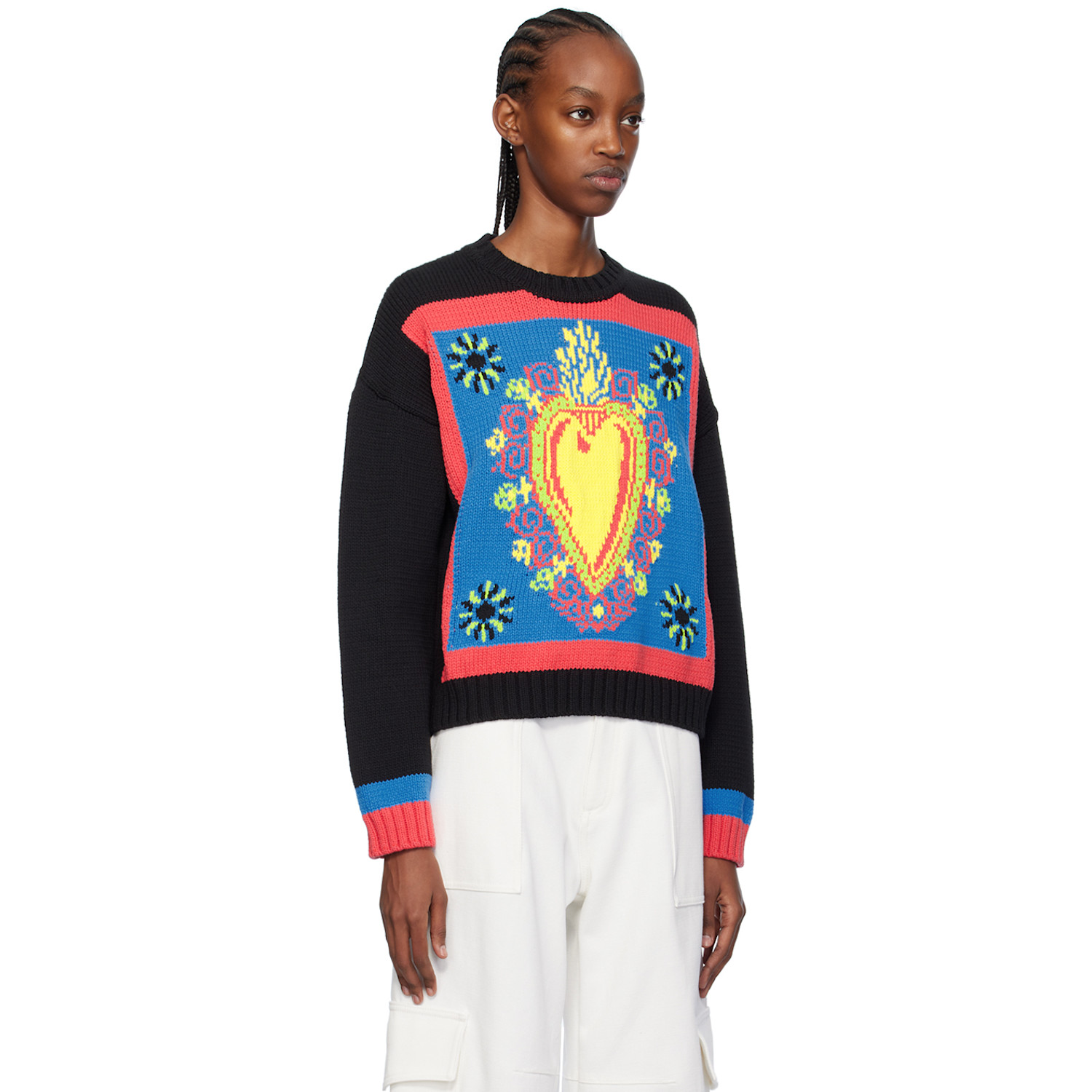  Moschino Black Intarsia Sweater 