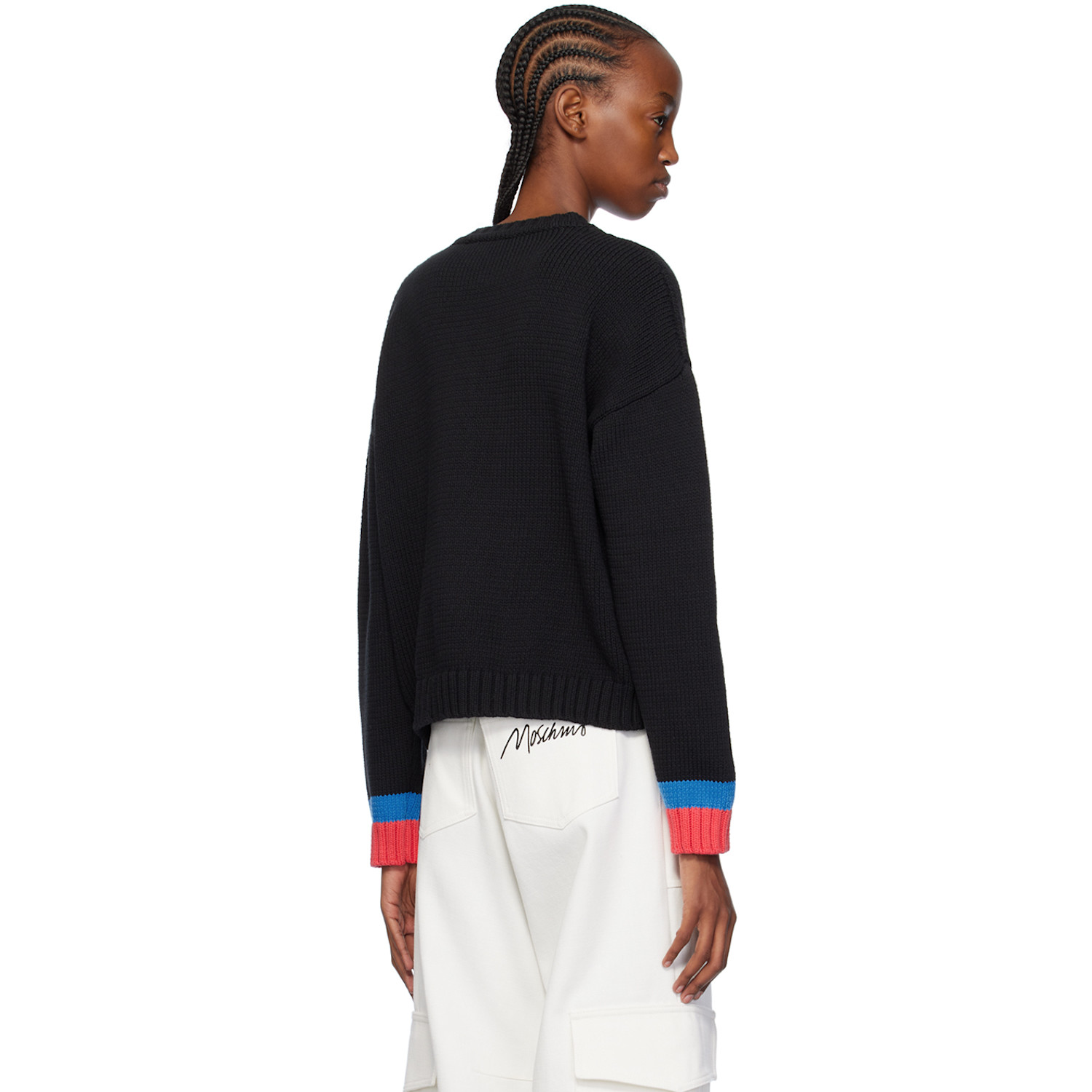  Moschino Black Intarsia Sweater 