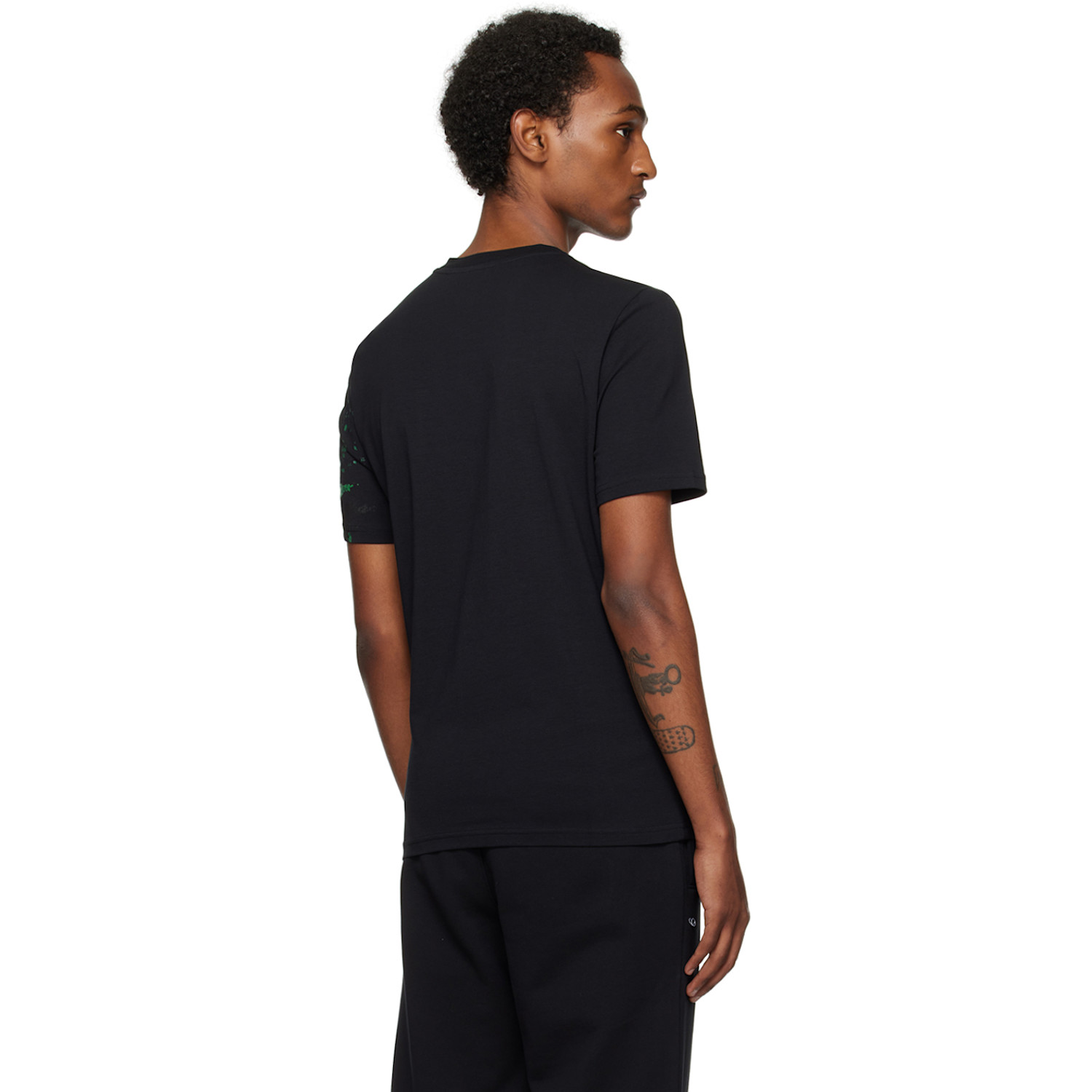  Moschino Black Painted Effect T-shirt 