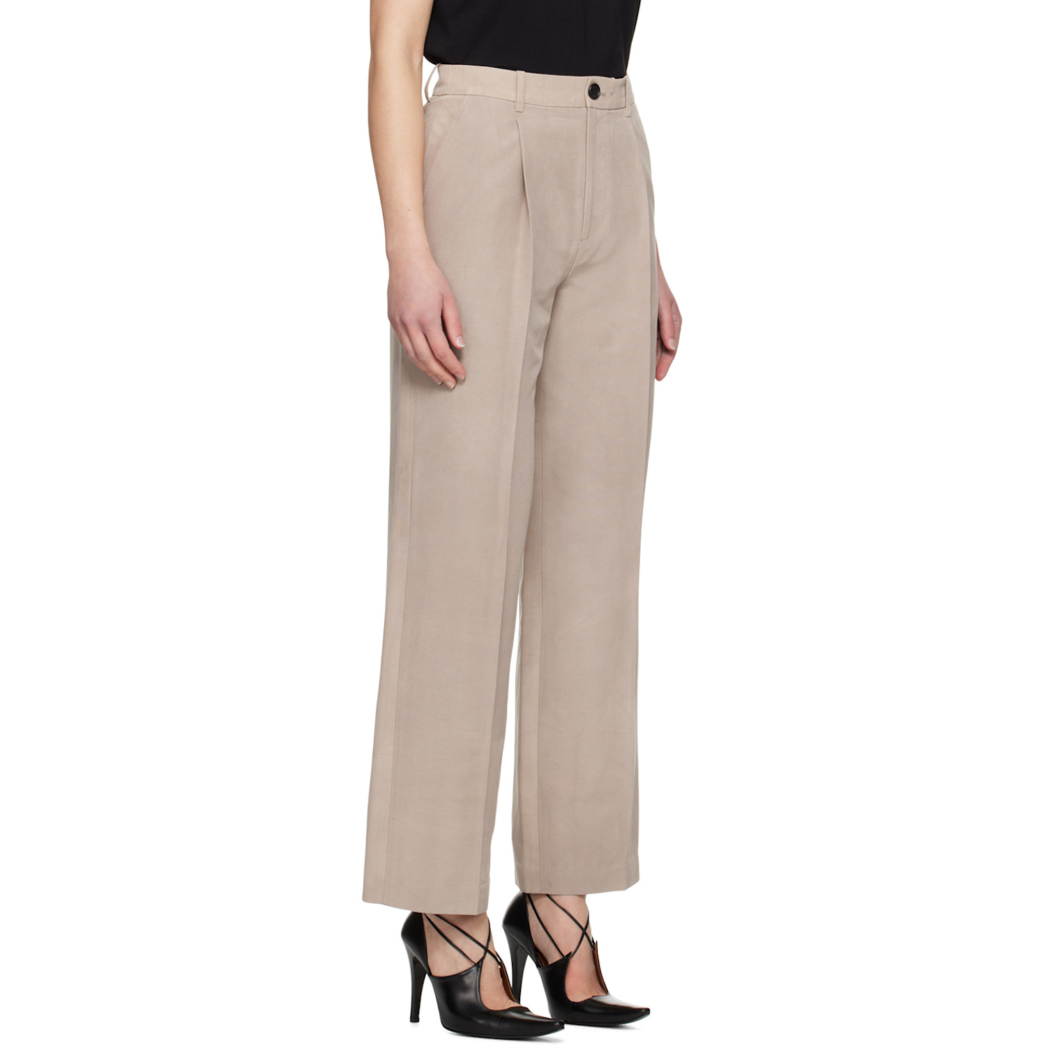  Umber Postpast Beige Creased Trousers 
