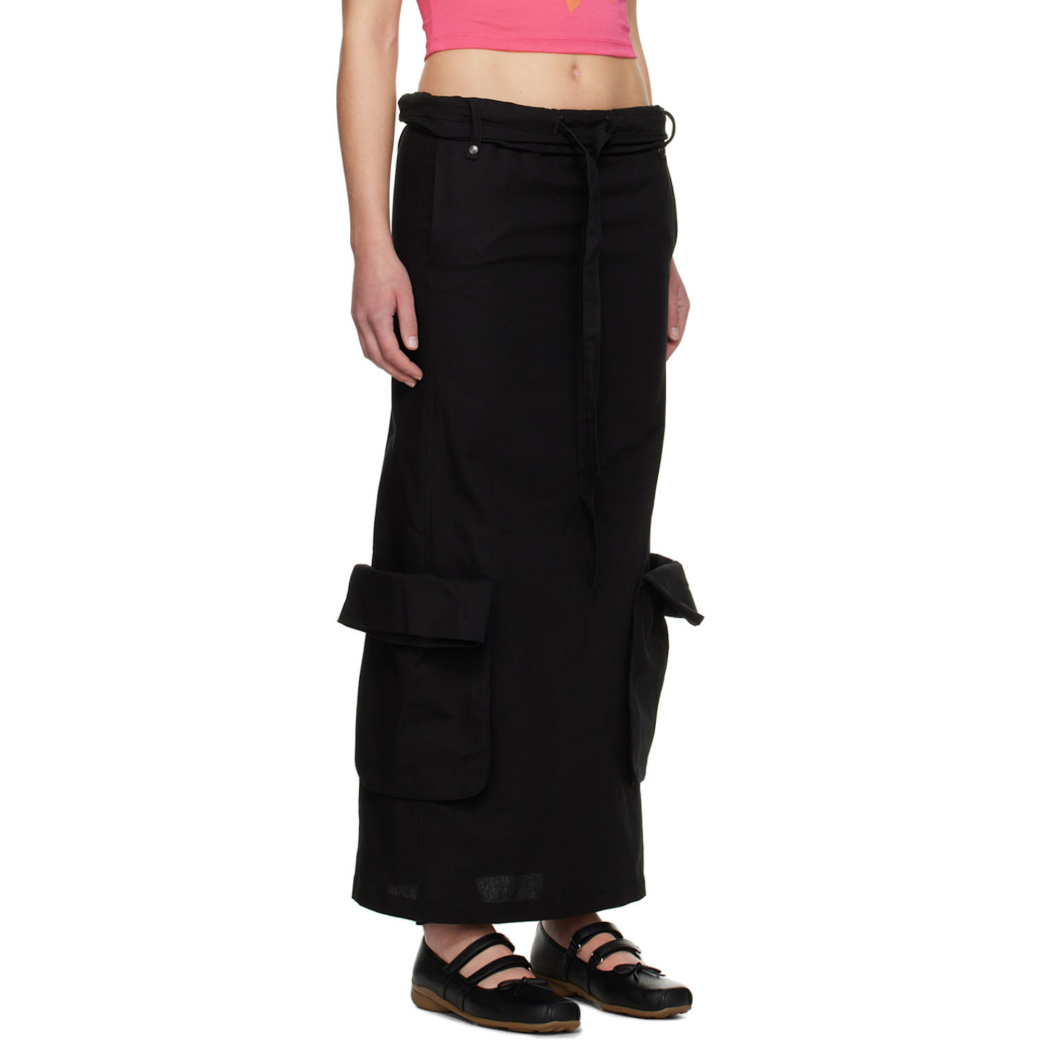  Open Yy Ssense Exclusive Black Maxi Skirt 