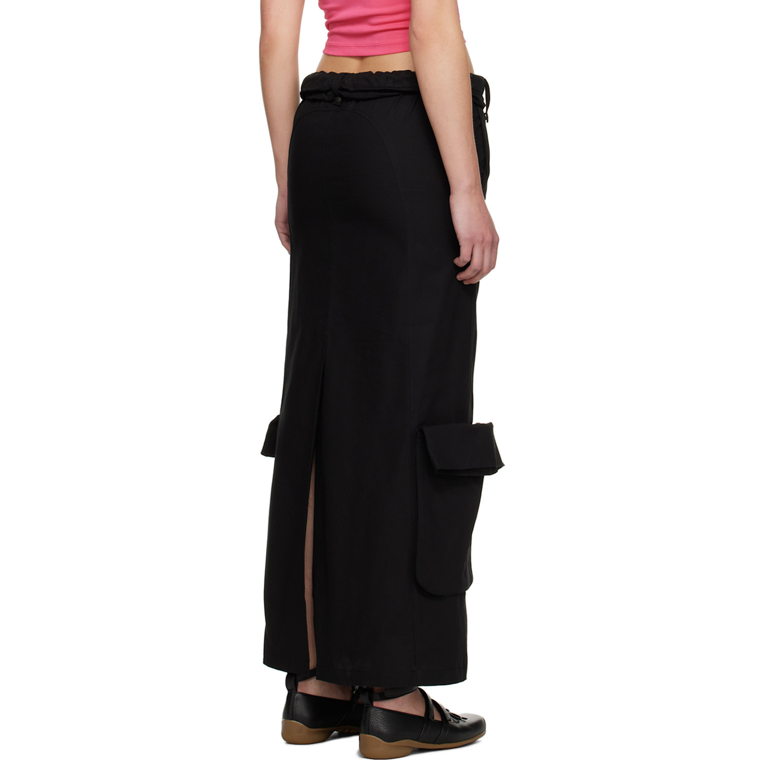  Open Yy Ssense Exclusive Black Maxi Skirt 