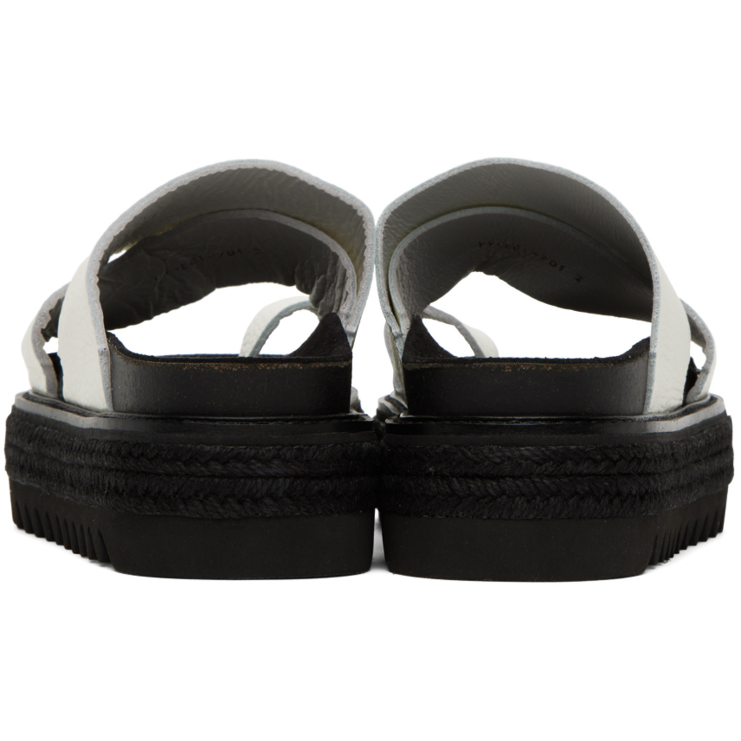  Y's White Thong Sandals 
