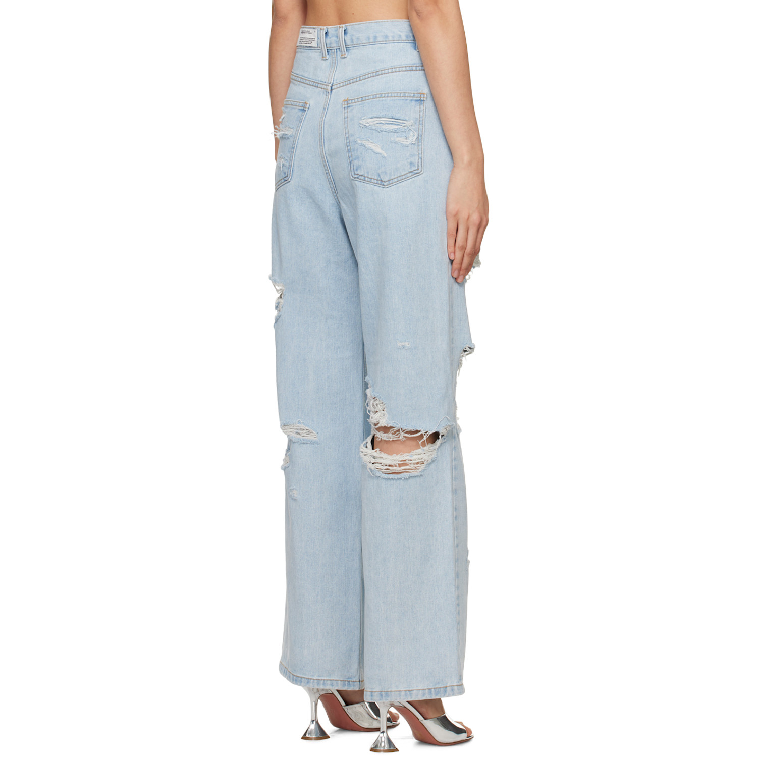  Lesugiatelier Blue Distressed Jeans 