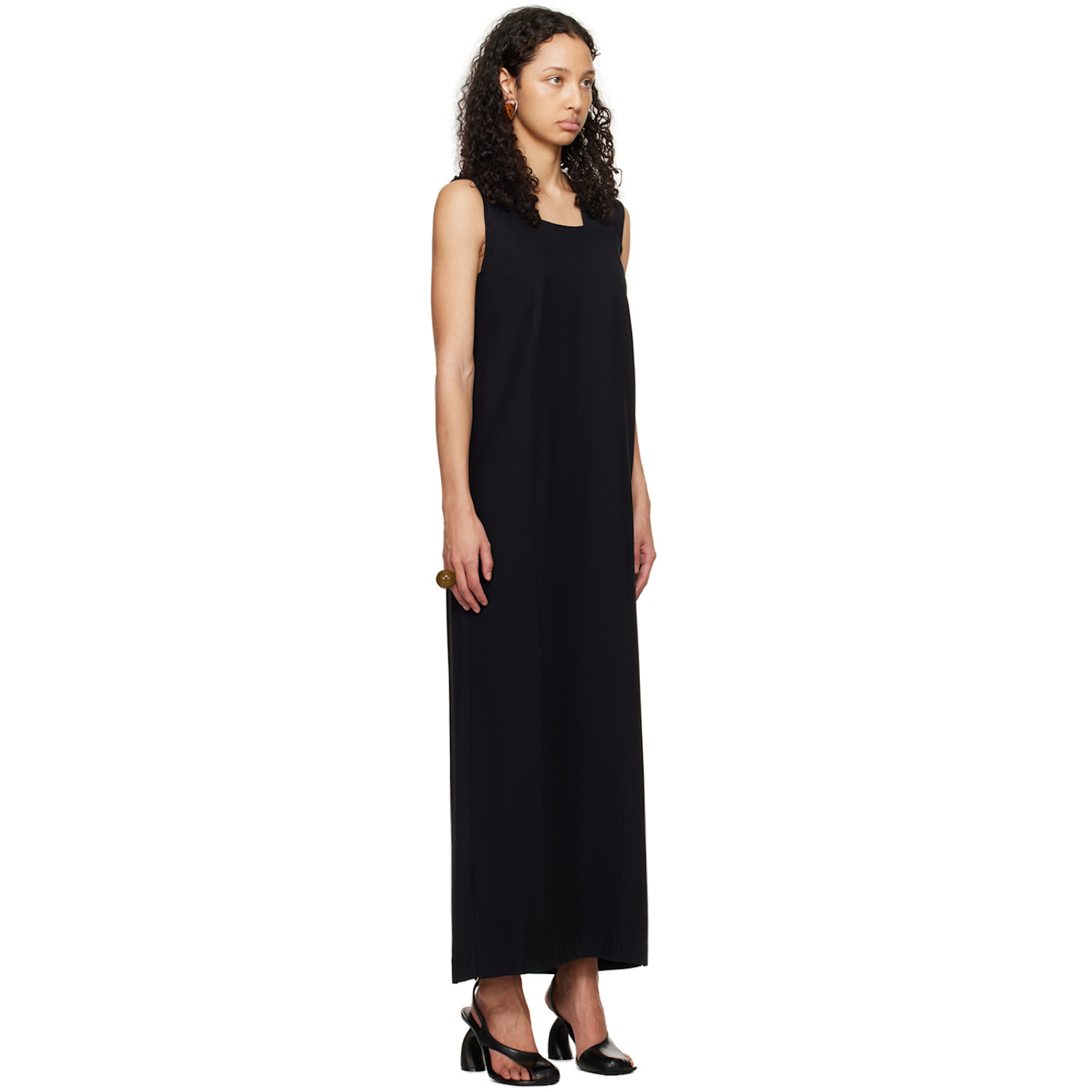  Bite Black Wide Strap Maxi Dress 