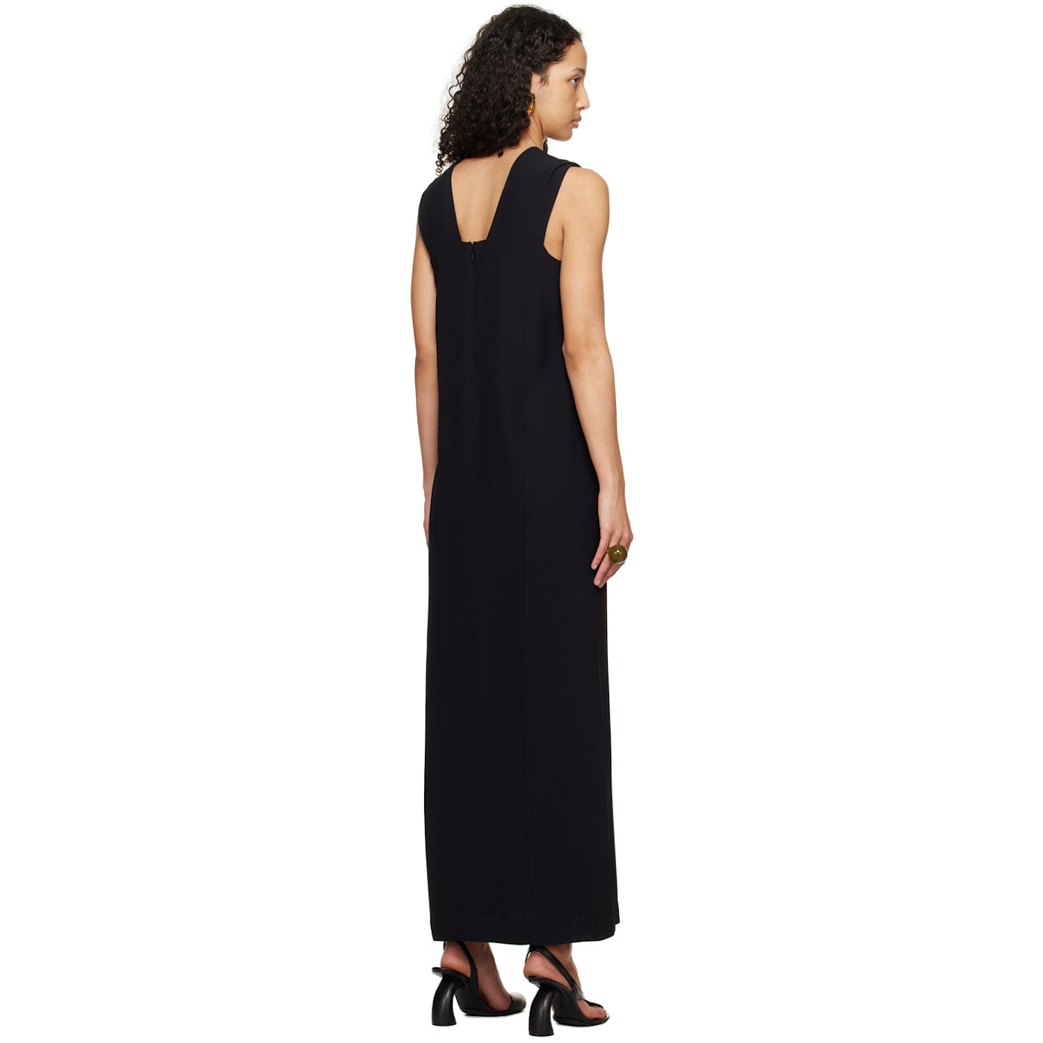  Bite Black Wide Strap Maxi Dress 