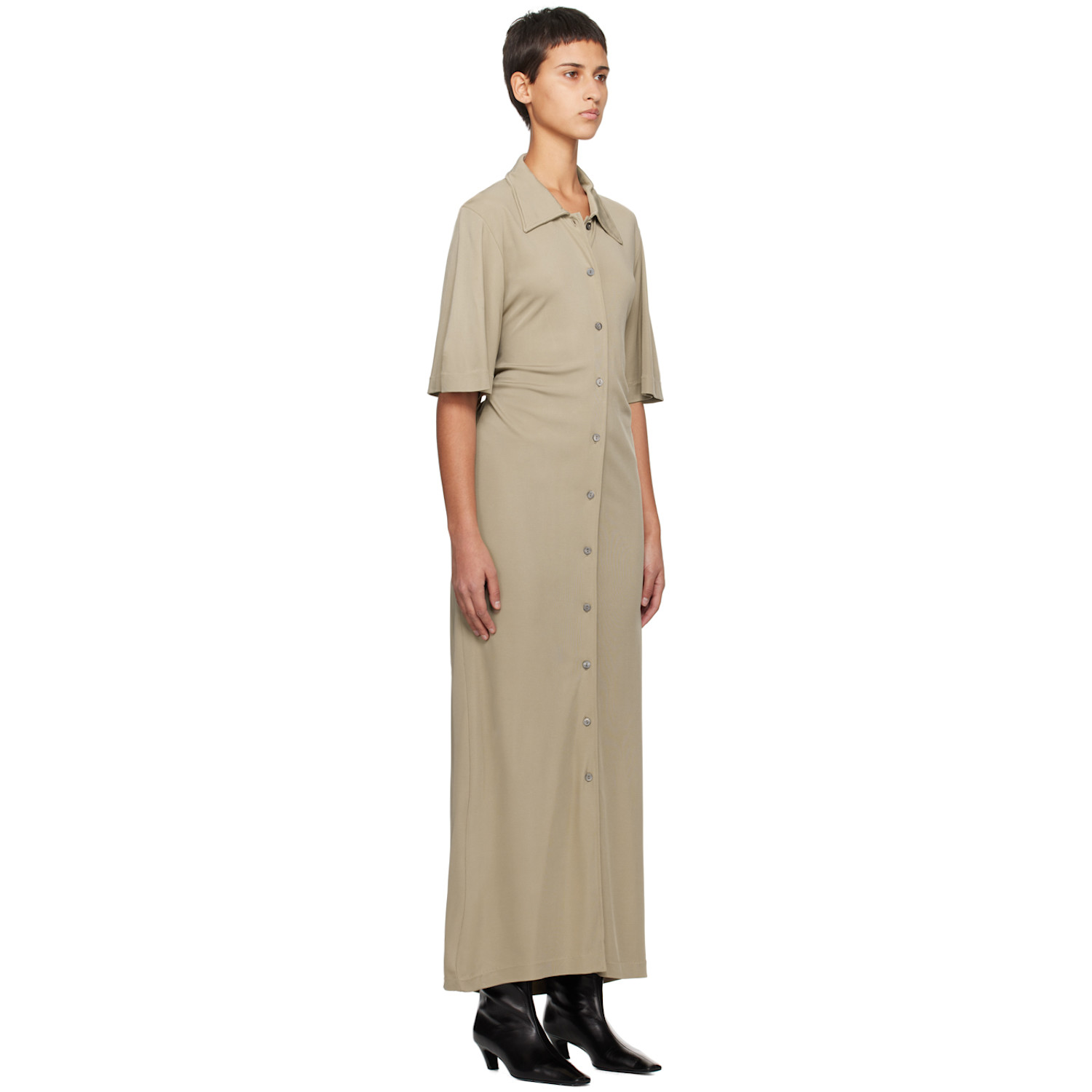 Bite Taupe Naked Back Maxi Dress 