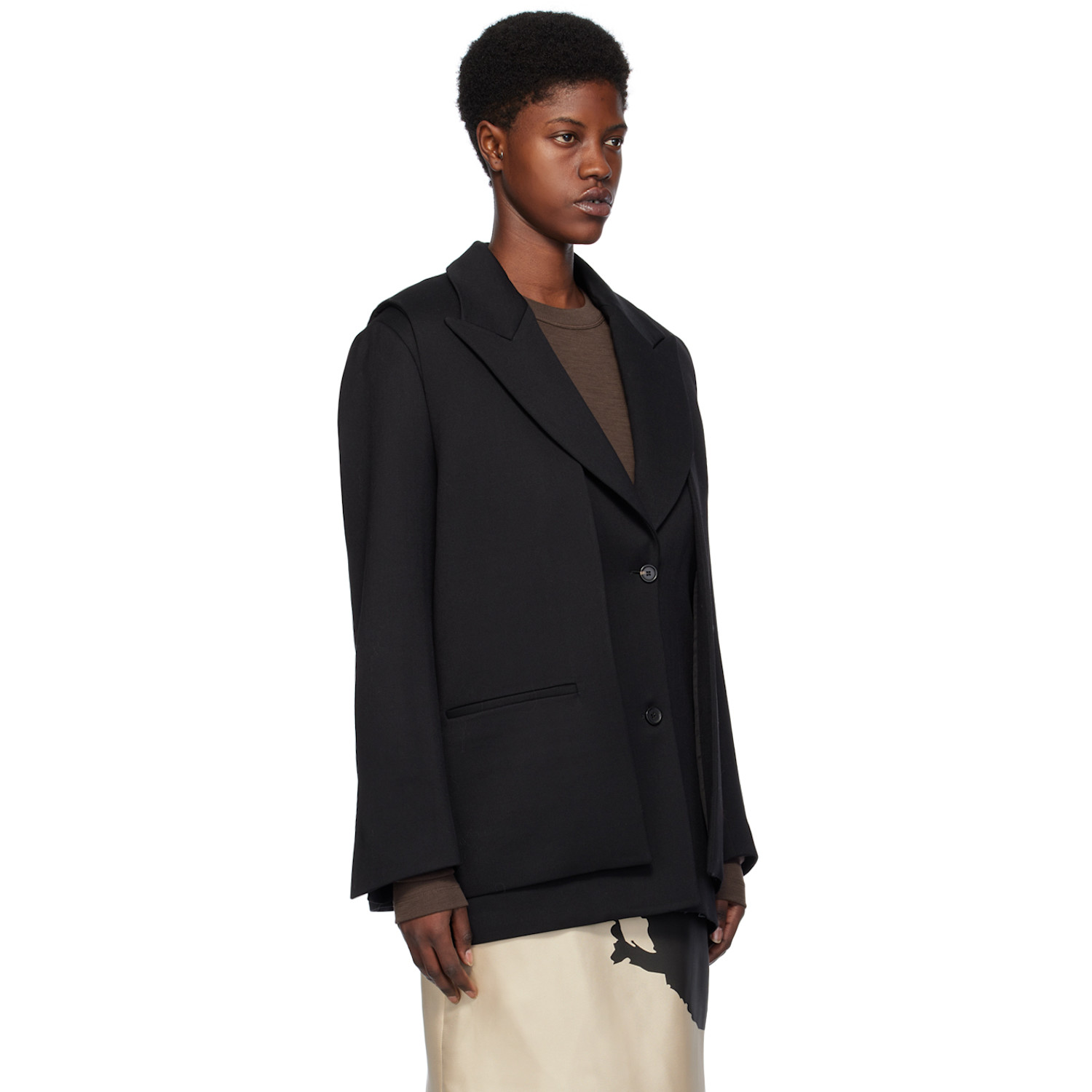  Bite Black Layered Blazer 