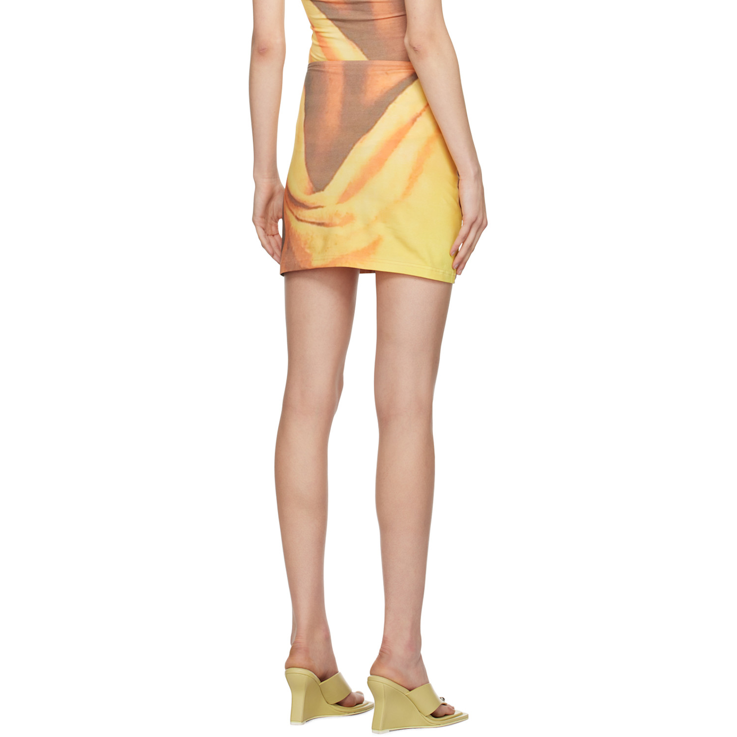  Elliss Ssense Exclusive Yellow & Beige Reach Miniskirt 