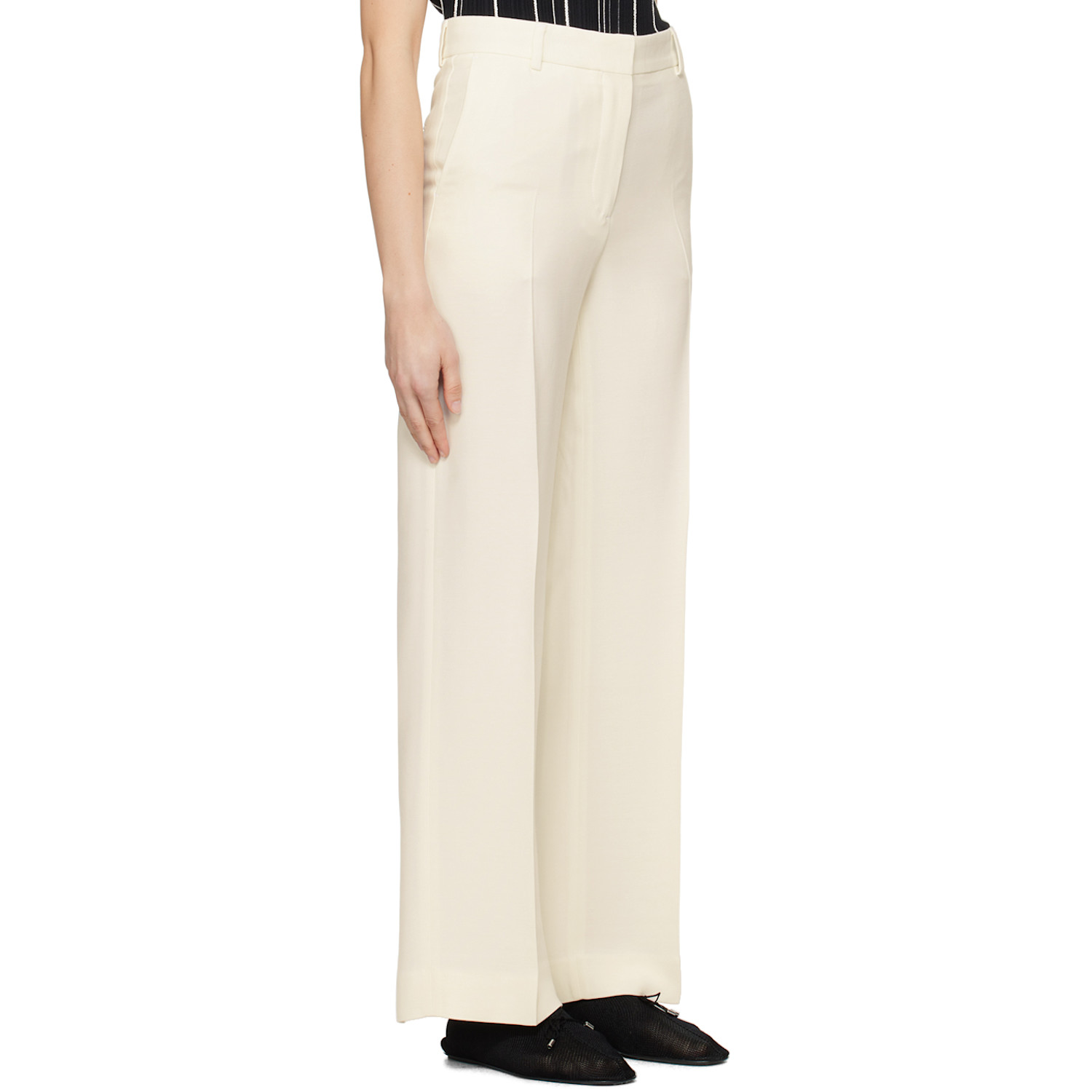  Toteme White Relaxed-fit Trousers 
