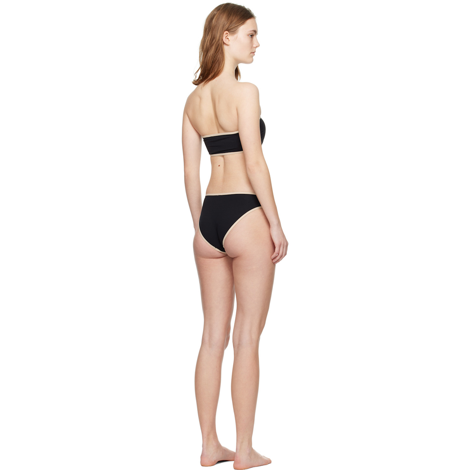  Toteme Black Stripe Edge Bikini Top 