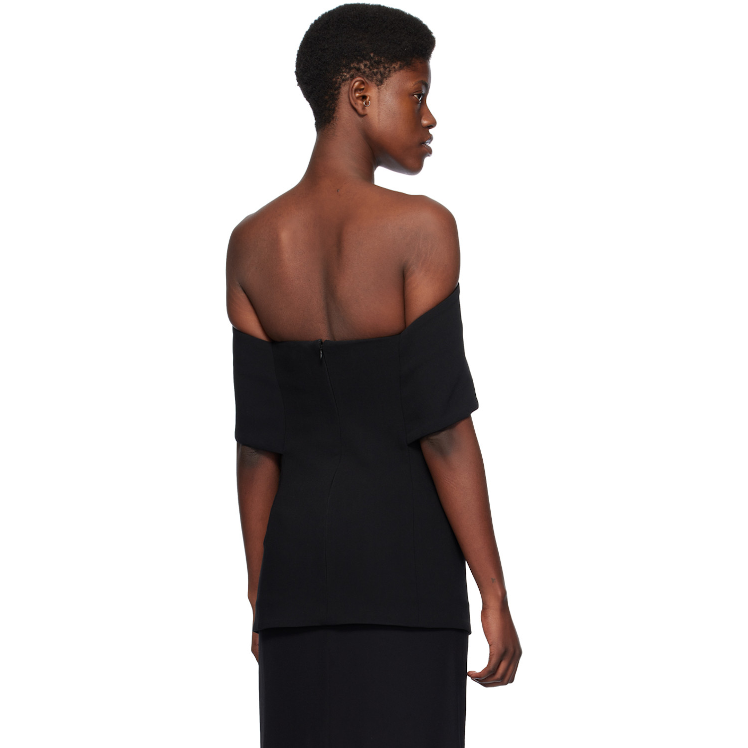  Toteme Black Off-the-shoulder Top 