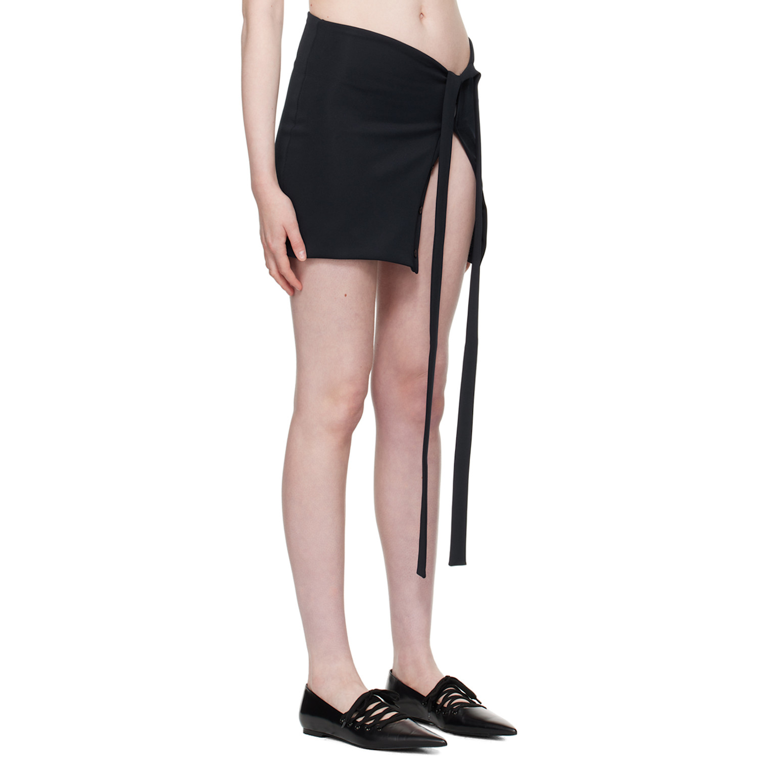  Jade Cropper Navy Button Miniskirt 