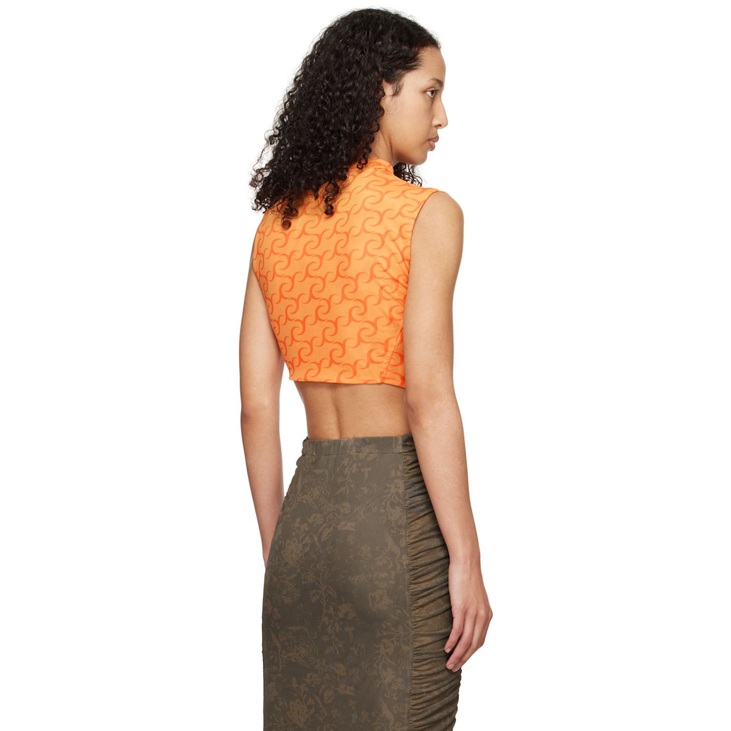 Jade Cropper Orange Asymmetric T-shirt 