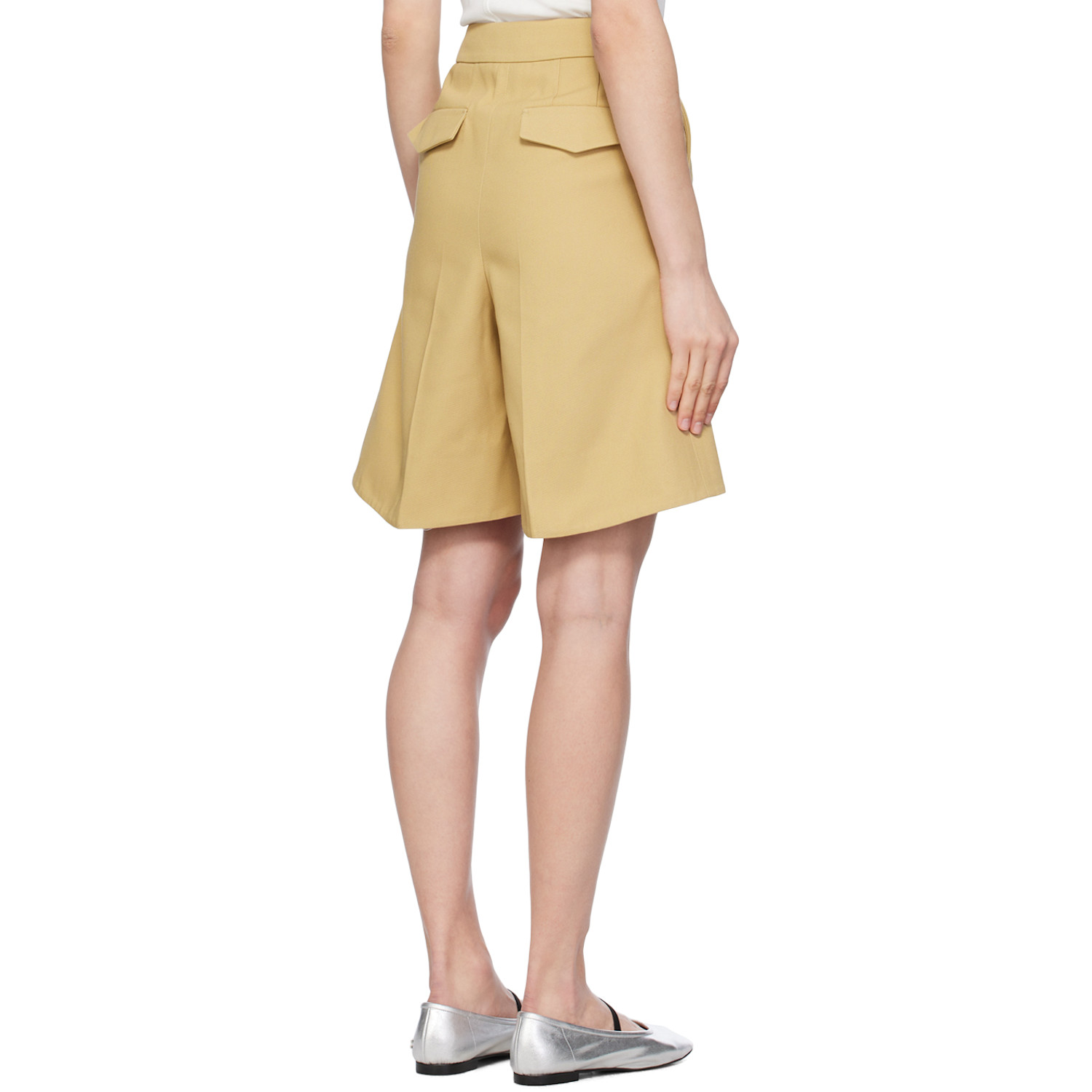  Recto Beige Structured Shorts 