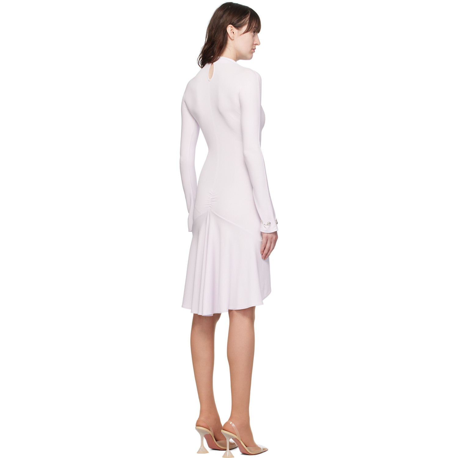  Courrèges Purple Mock Neck Midi Dress 