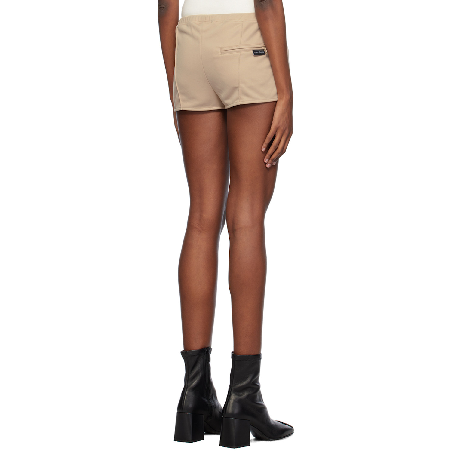  Courrèges Beige Interlock Mini Shorts 