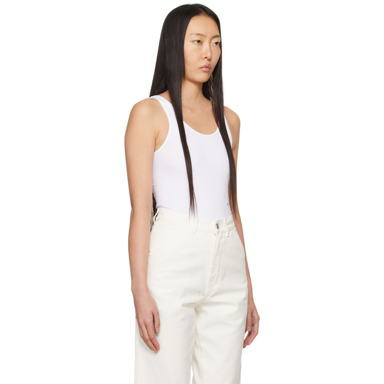  Hommegirls White Embroidered Bodysuit 