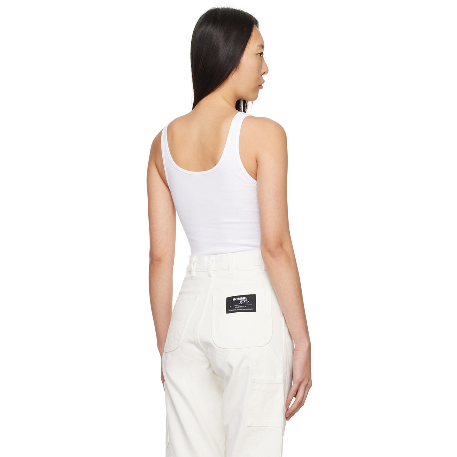  Hommegirls White Embroidered Bodysuit 