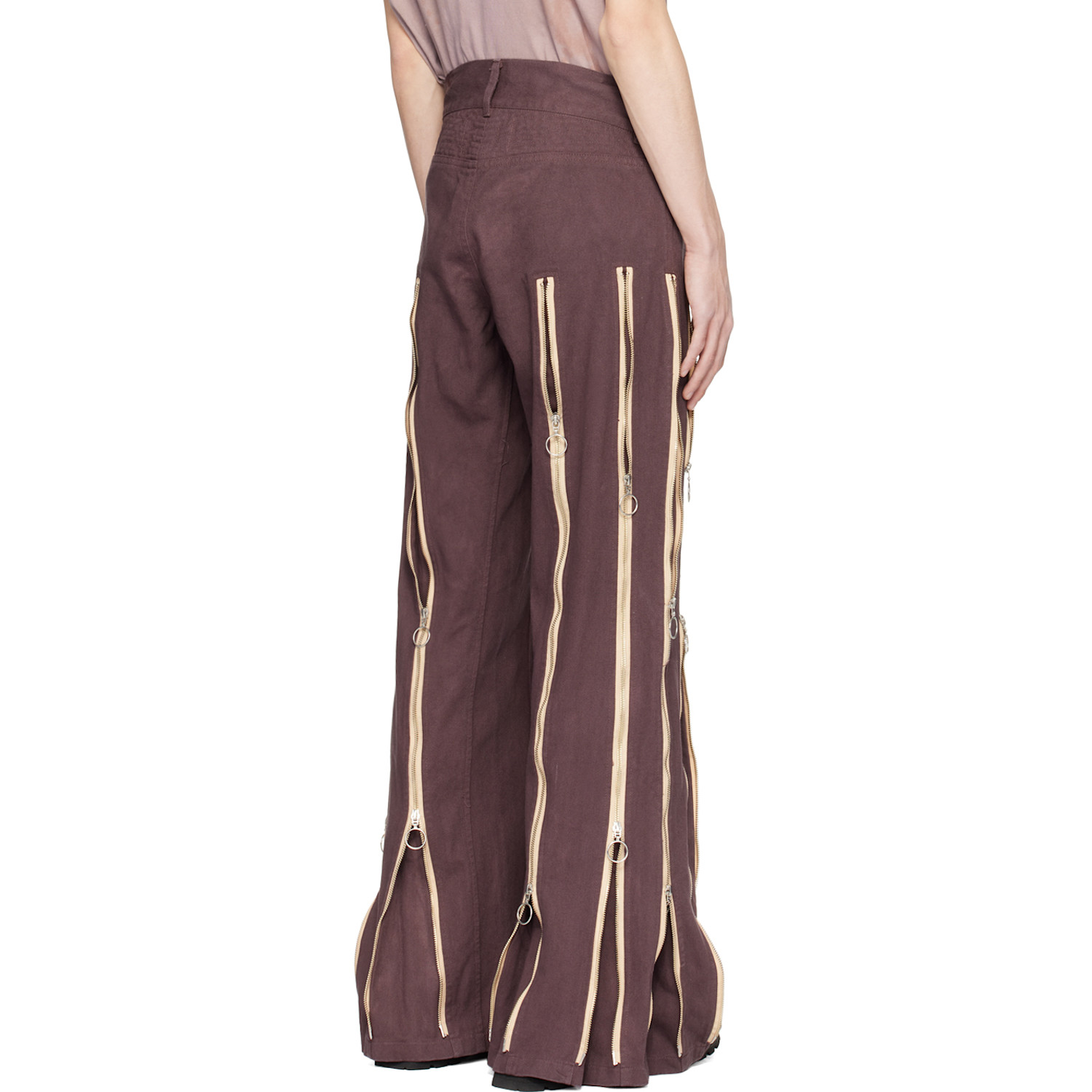  Charlie Constantinou Brown Adjustable Fit Jeans 