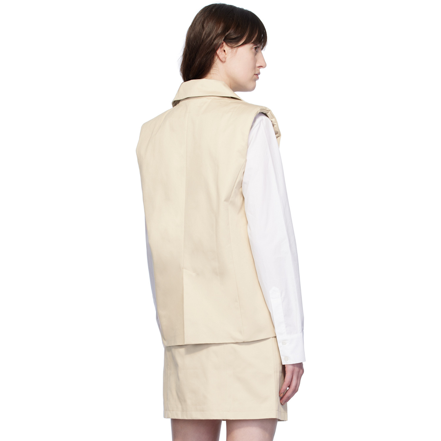  Elleme Beige Sleeveless Blazer 