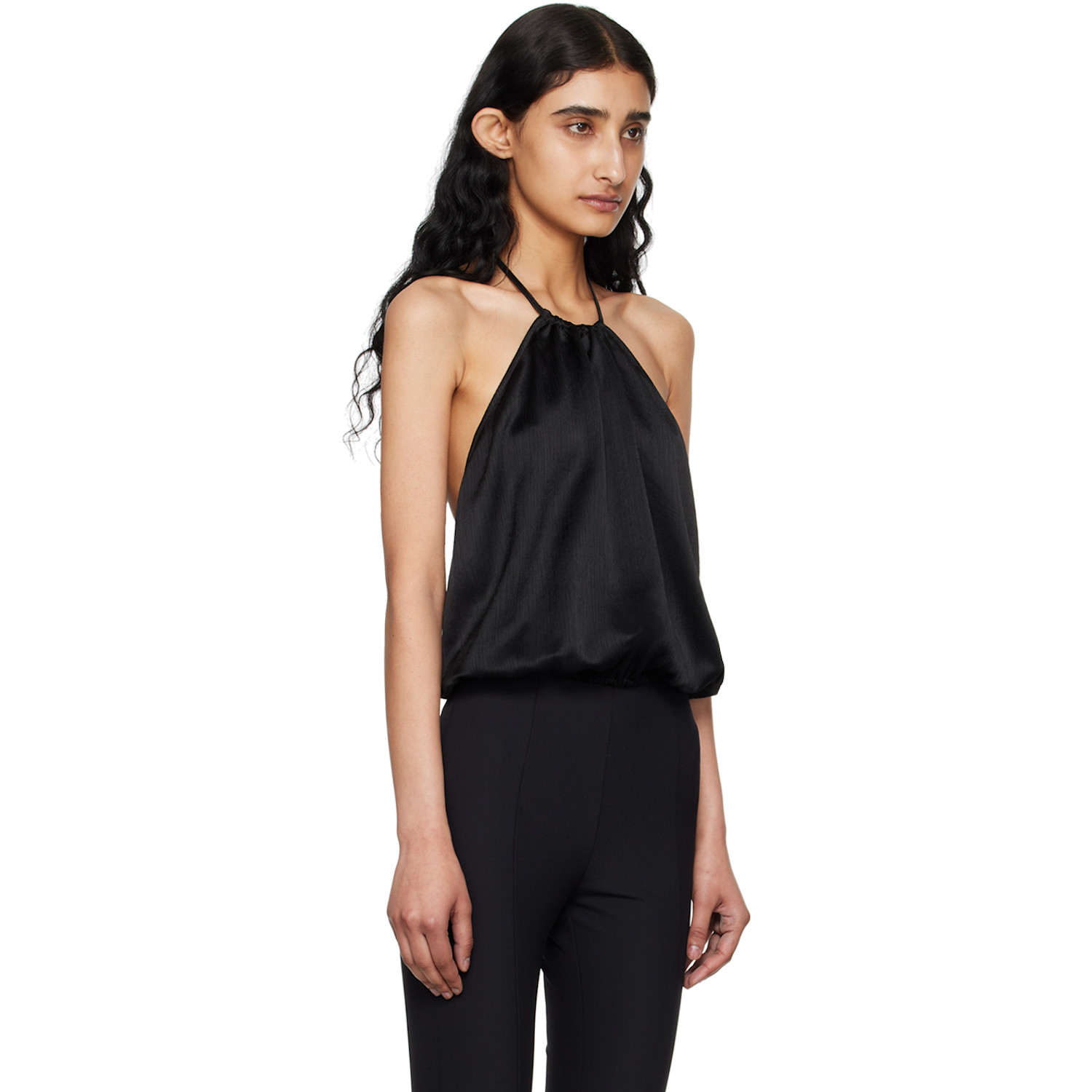  Elleme Black Draped Blouse 