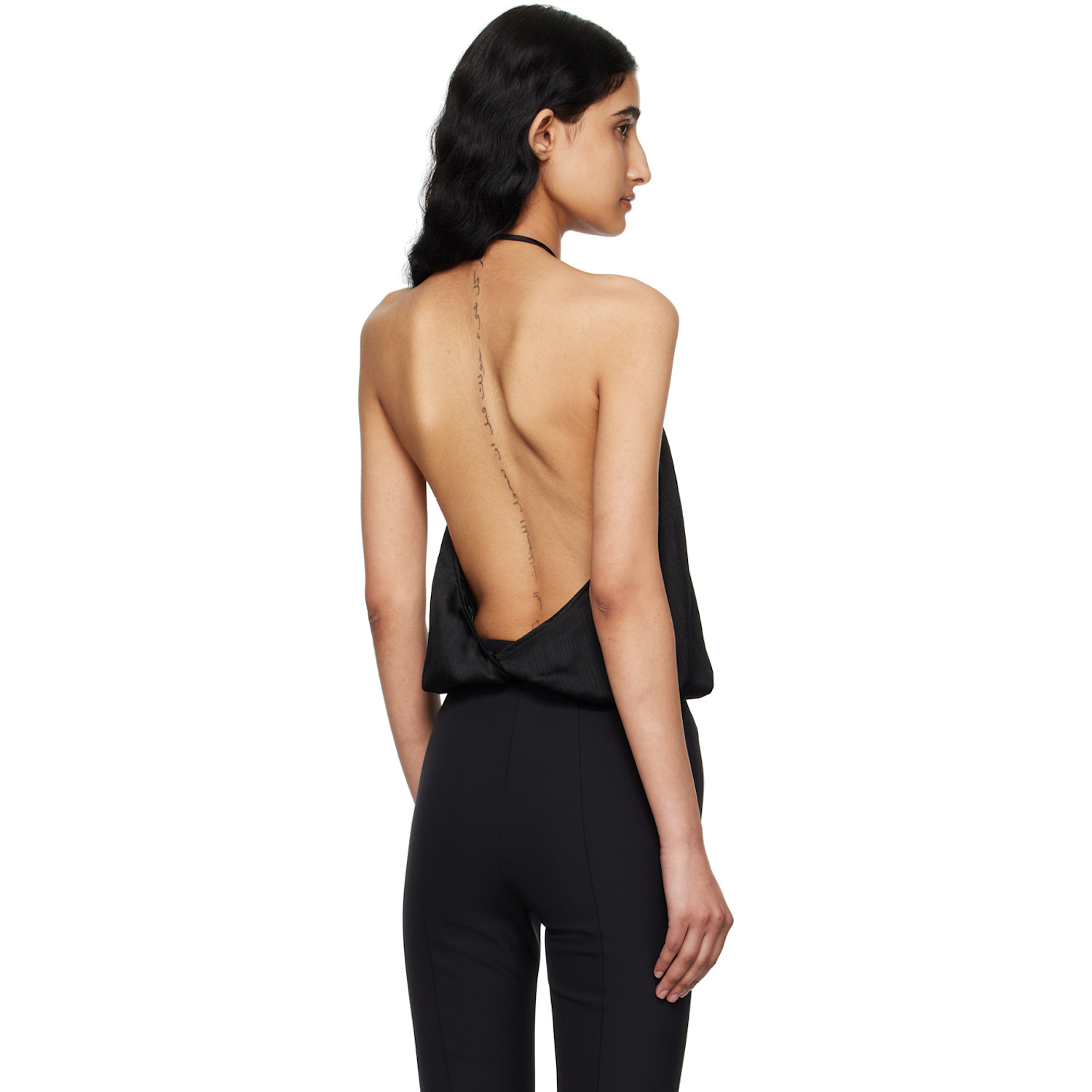  Elleme Black Draped Blouse 