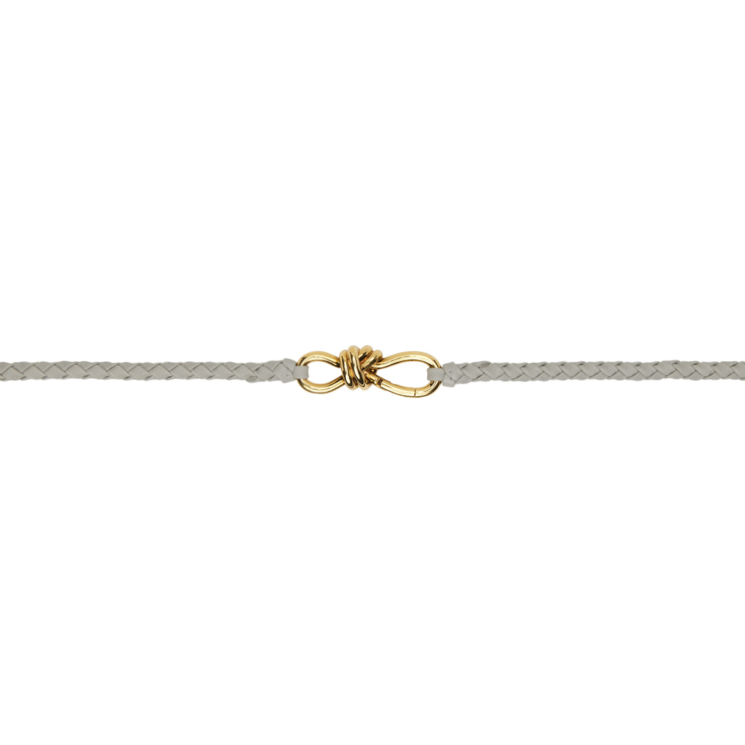  Bottega Veneta Gray Andiamo Belt 