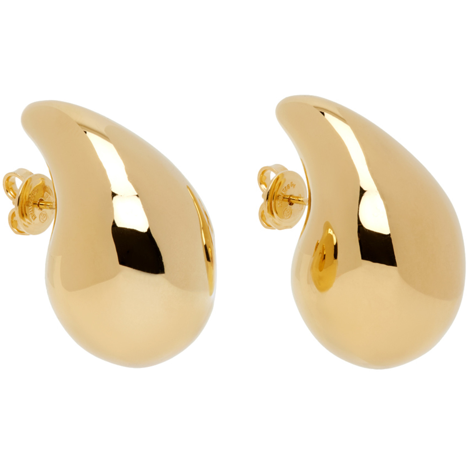  Bottega Veneta Gold Small Drop Earrings 