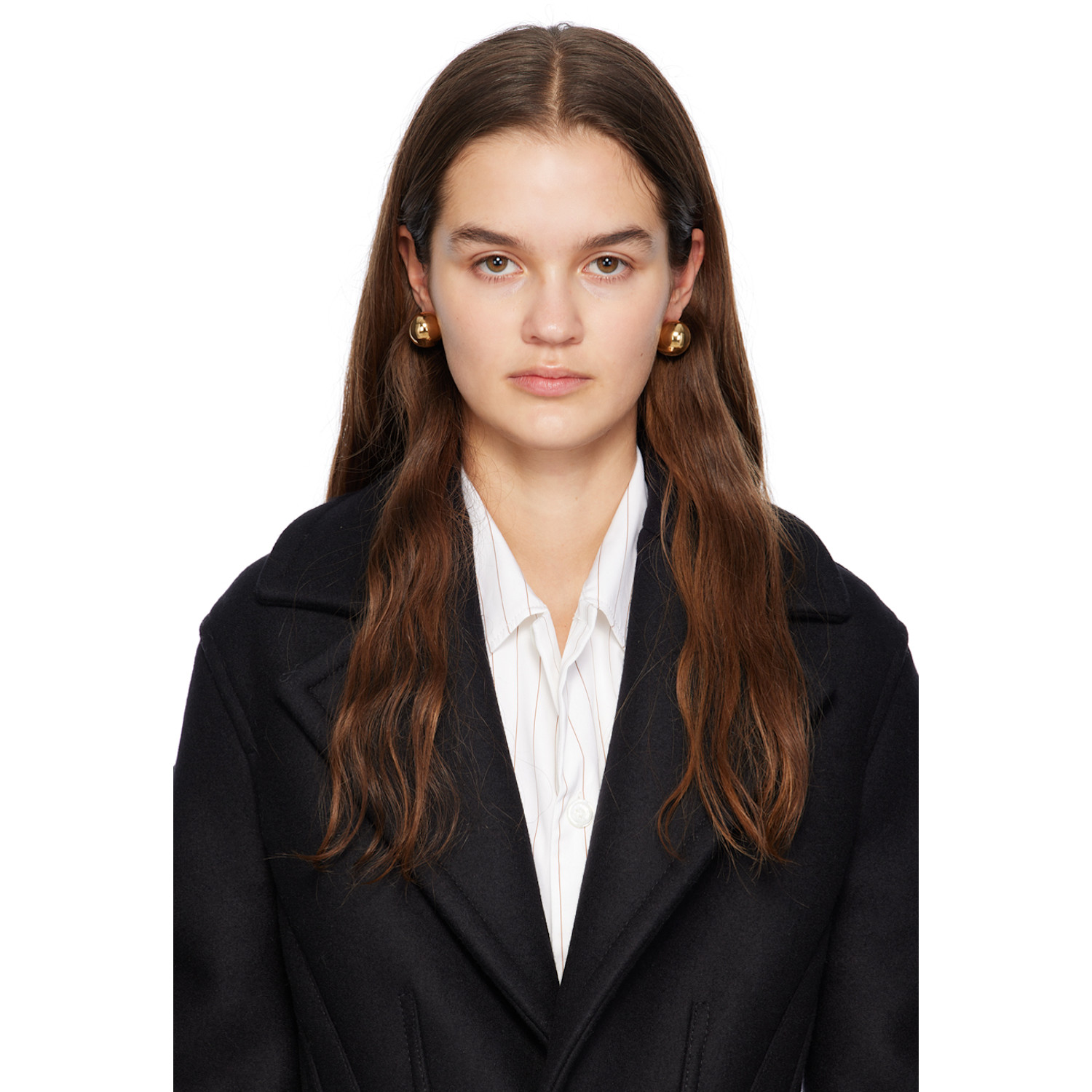  Bottega Veneta Gold Small Drop Earrings 